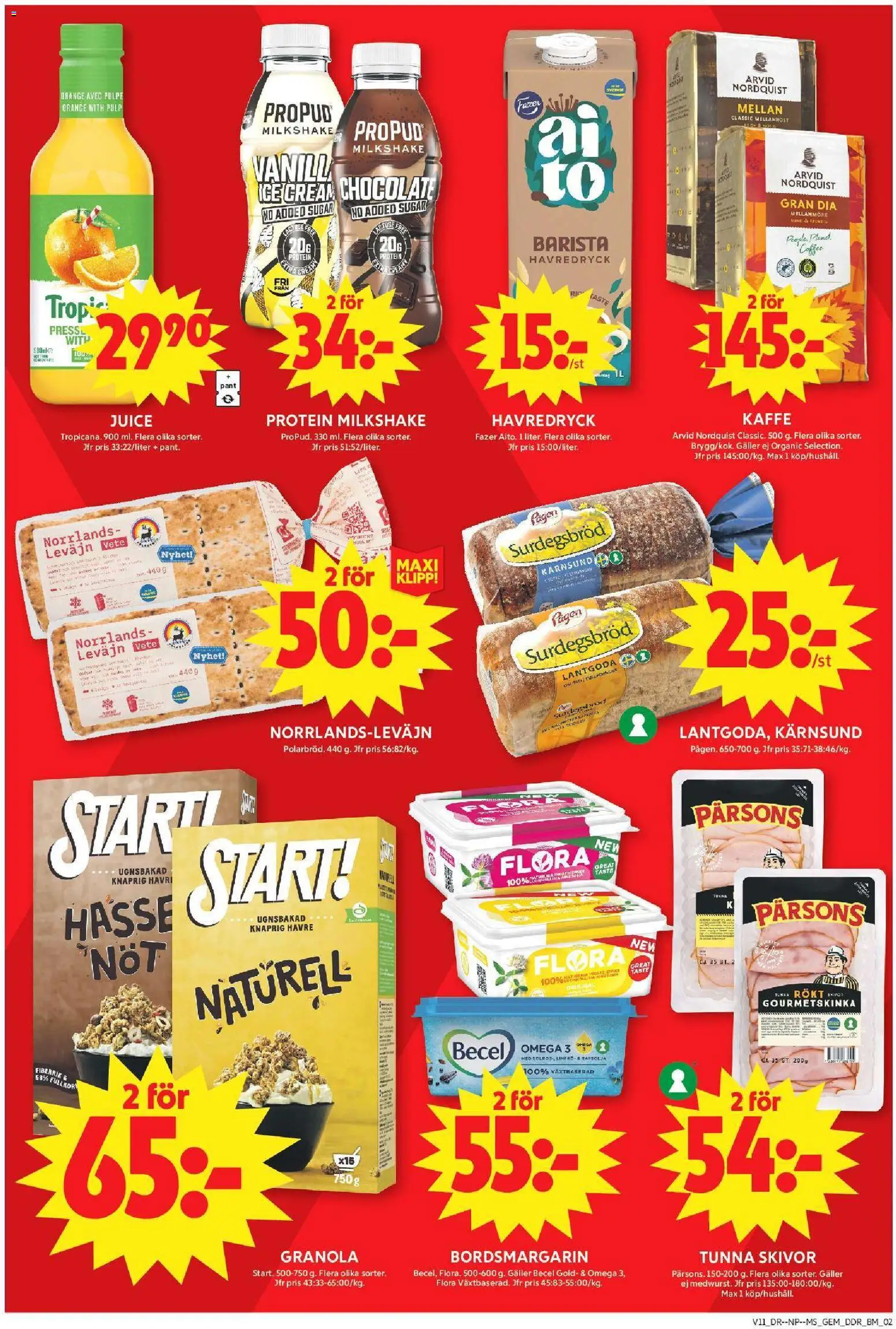 ICA Maxi reklamblad aktuell från 09.03.2026 | Sida: 8 | Produkter: Gem, Galler, Rapsolja, Juice