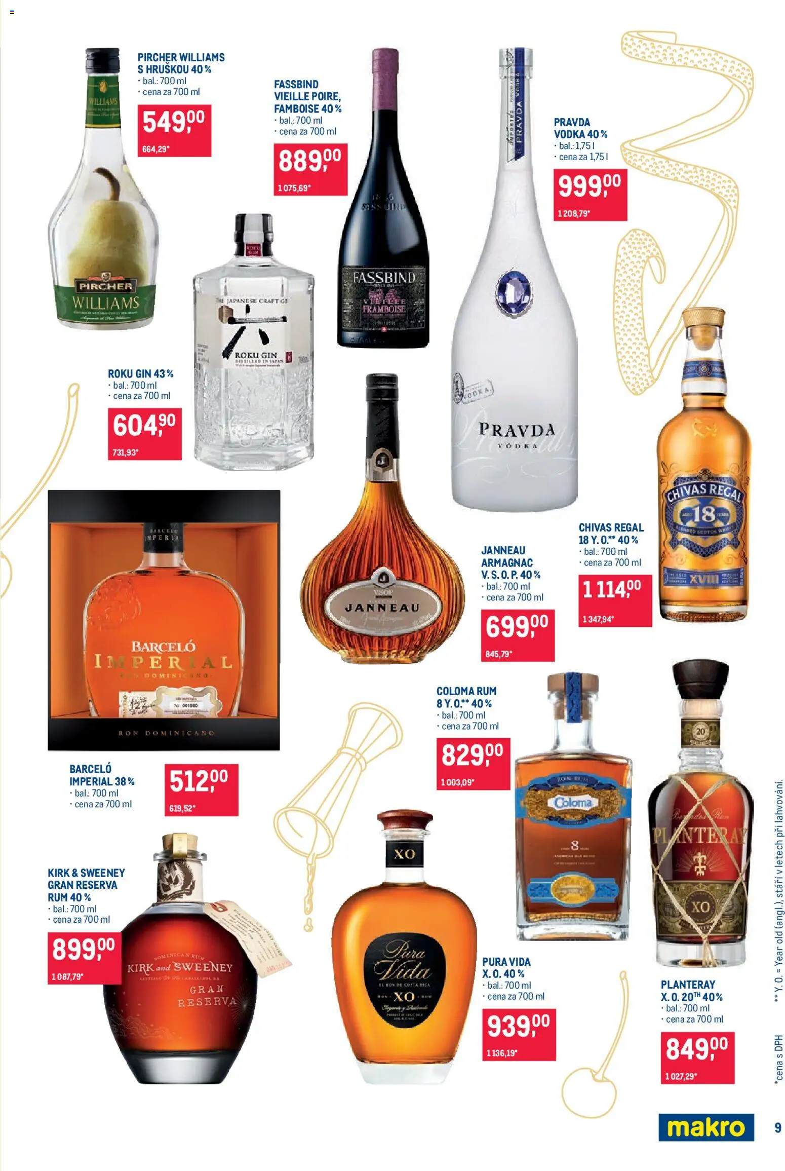 Makro leták - Pro milovníky jídla od 17.12.2025 | Strana: 9 | Produkty: Rum, Chivas Regal, Vodka, Regál