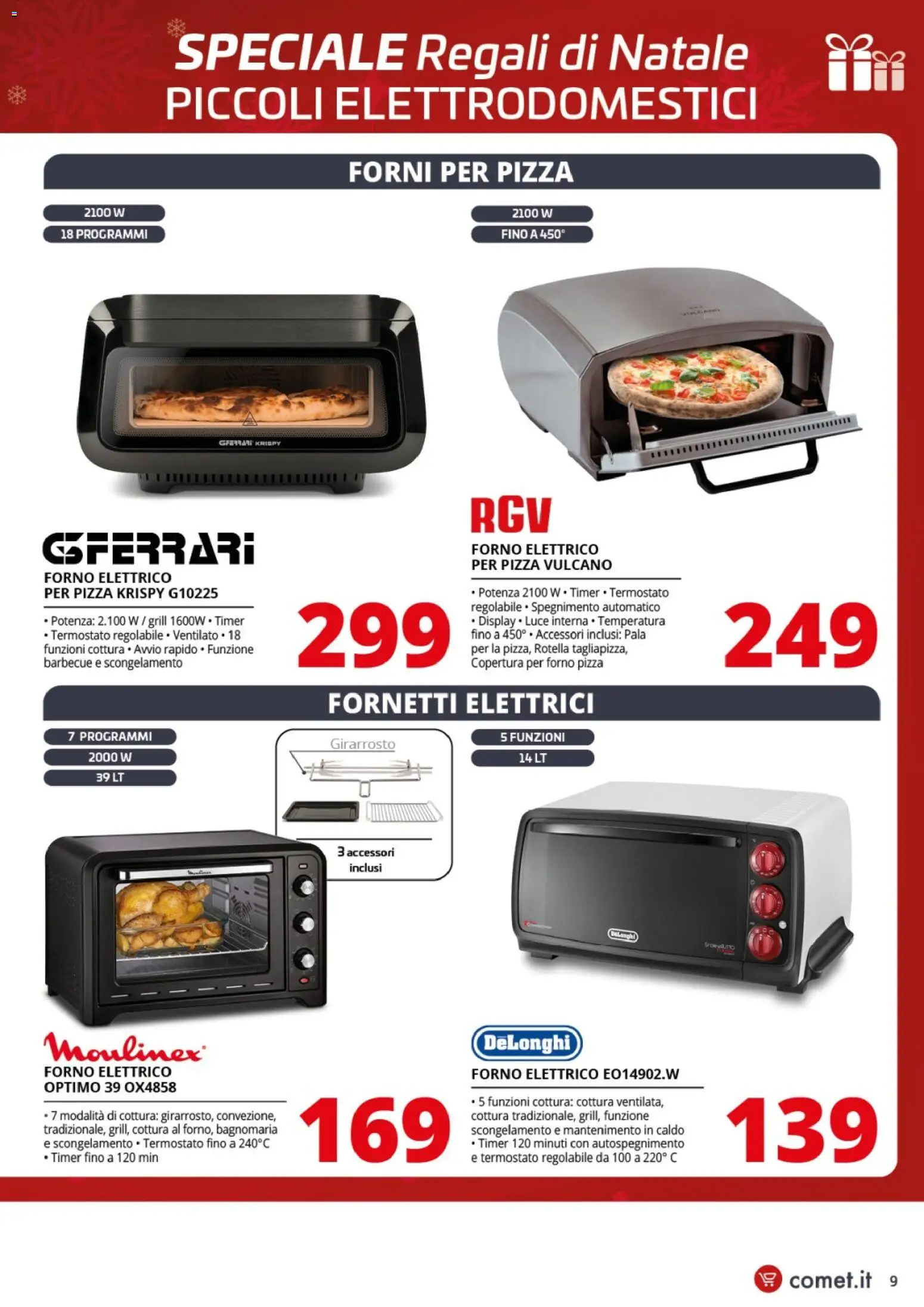 Volantino Comet del 01.12.2025 | Pagina: 9 | Prodotti: Pizza, Barbecue, Forno, Forno elettrico