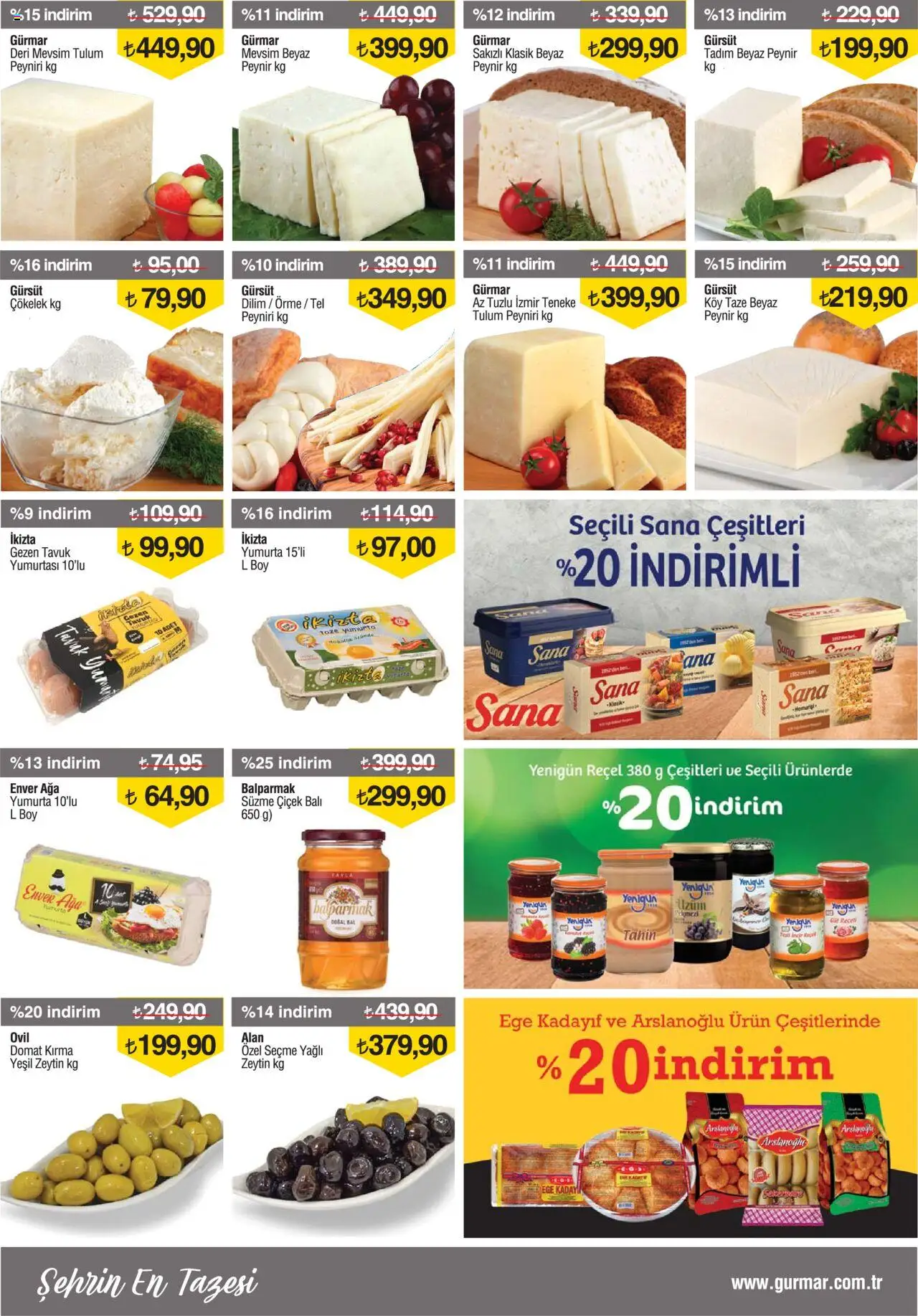 Gürmar Katalog - 01.06.2025 tarihinden itibaren geçerlidir | Sayfa: 3 | Ürünler: Peynir, Yumurta, Tulum, Zeytin
