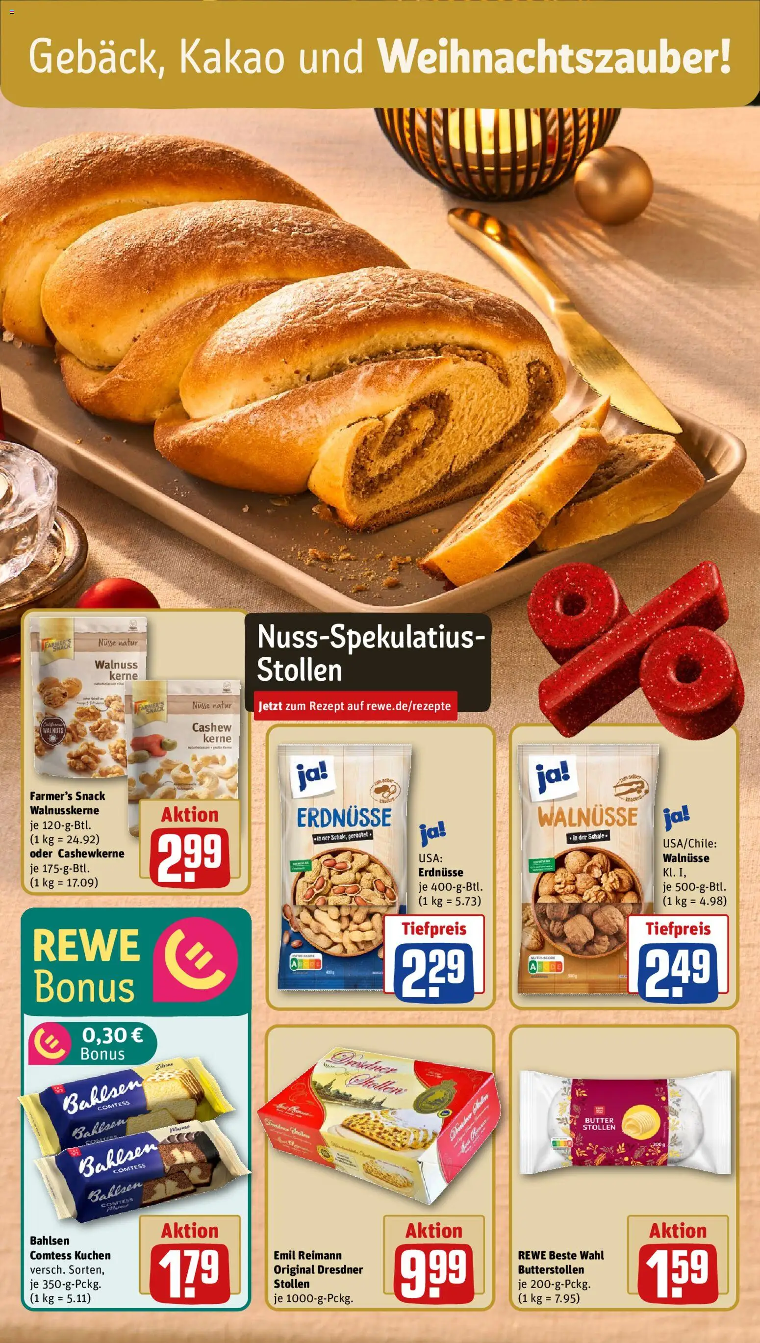 Rewe Prospekt 	 – gültig ab 01.12.2025 | Seite: 6 | Produkte: Erdnüsse, Walnüsse, Kuchen, Nüsse