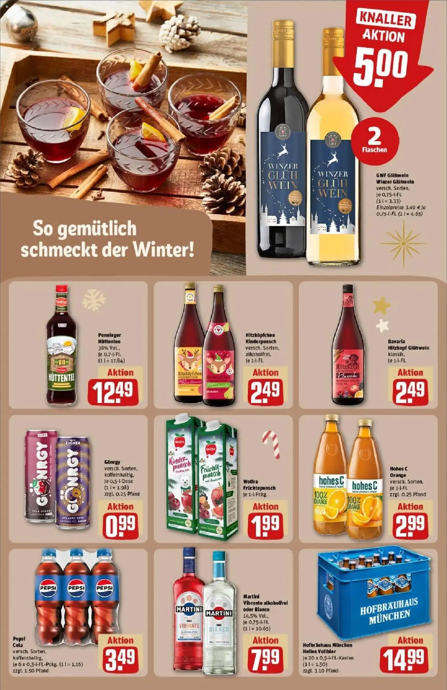 Rewe prospekt Augsburg	 – gültig ab 23.11.2025 | Seite: 18 | Produkte: Cola, Pepsi, Hohes c, Wein
