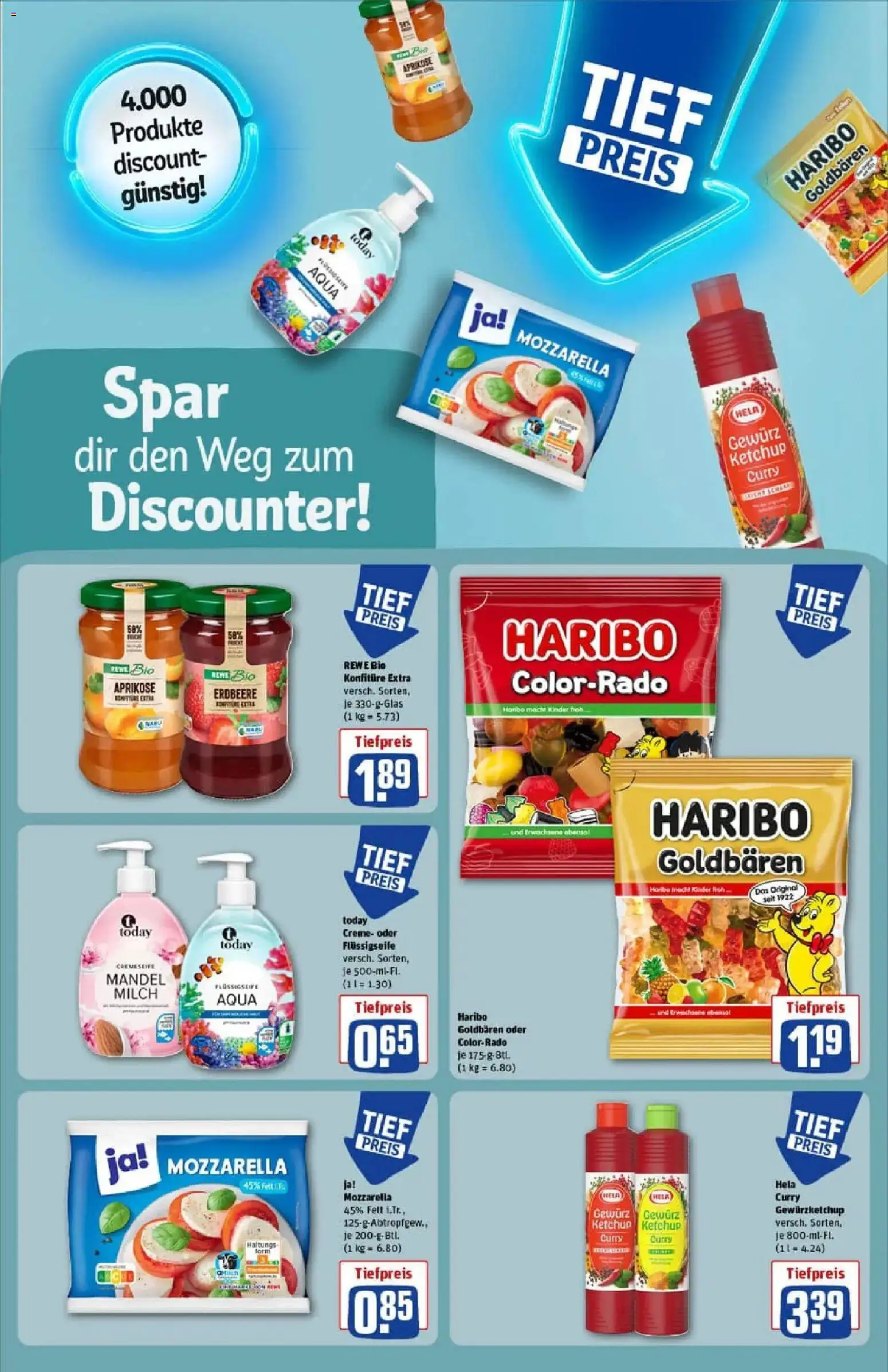 Rewe prospekt Bad Kötzting	 – gültig ab 22.12.2025 | Seite: 23 | Produkte: Haribo, Milch, Mozzarella, Ketchup