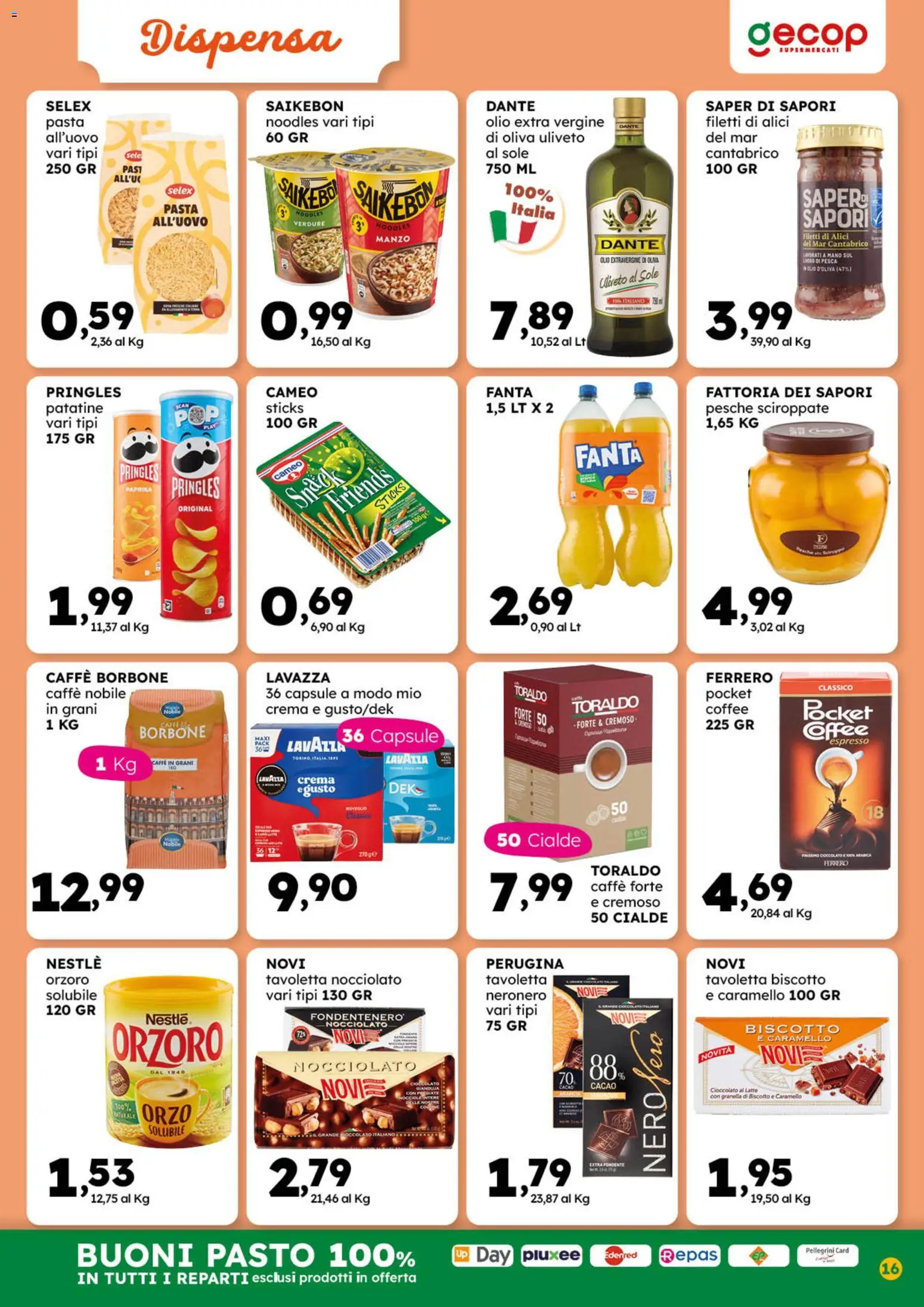 Volantino GECOP del 03.11.2025 | Pagina: 16 | Prodotti: Caffè, Manzo, Verdure, Cacao