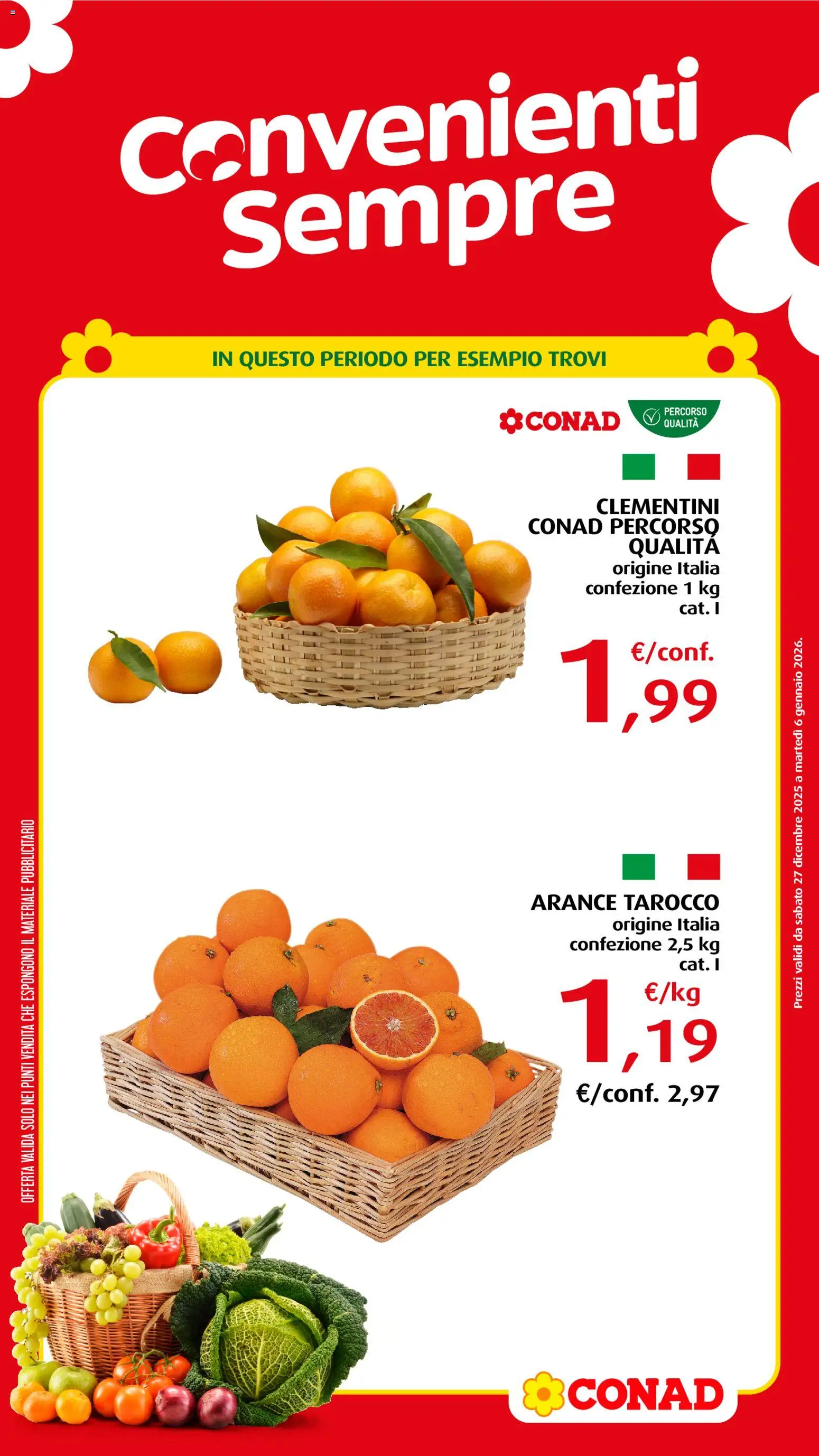 Volantino Conad del 27.12.2025 | Pagina: 2 | Prodotti: Arance
