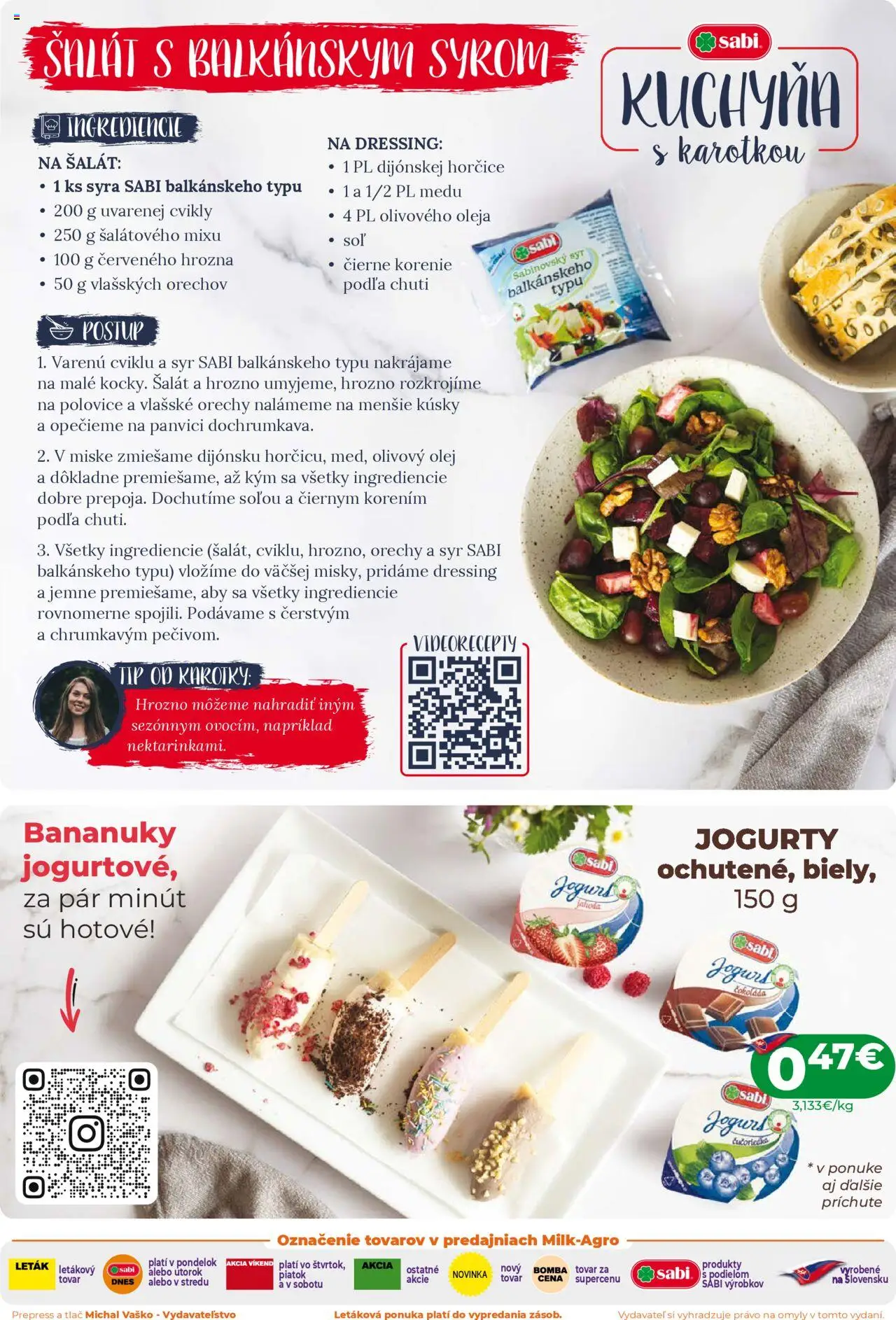 Milk Agro leták │ platný od 16.07.2025 | Strana: 2 | Produkty: Kuchyňa, Jogurt, Olej, Šalát