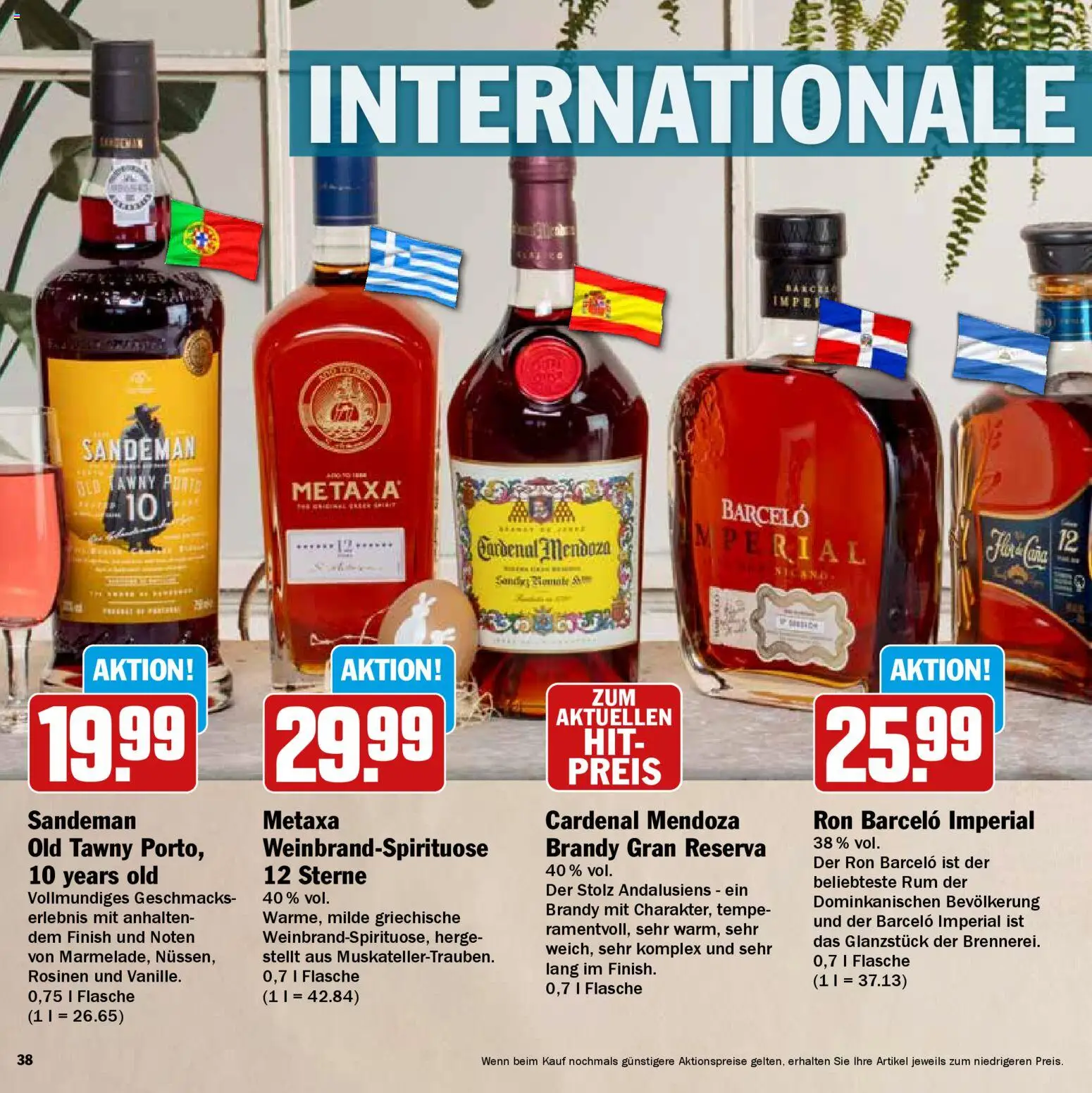 HIT Wochenprospekt – gültig ab 09.03.2026 | Seite: 38 | Produkte: Rum, Finish, Metaxa, Rosinen