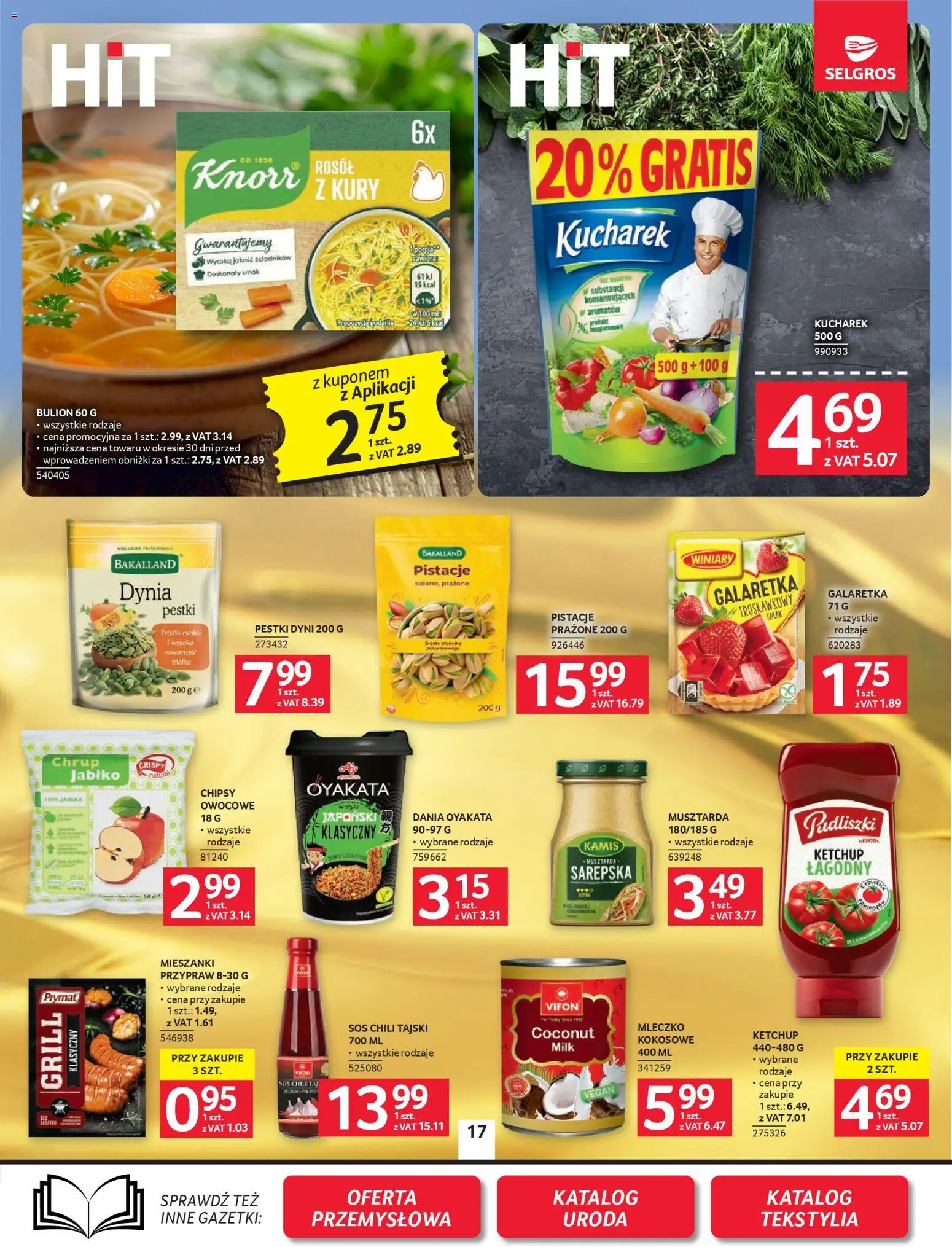 Selgros cash&carry gazetka od 23.04.2026 | Strona: 17 | Produkty: Chili, Ketchup, Vifon, Tekstylia