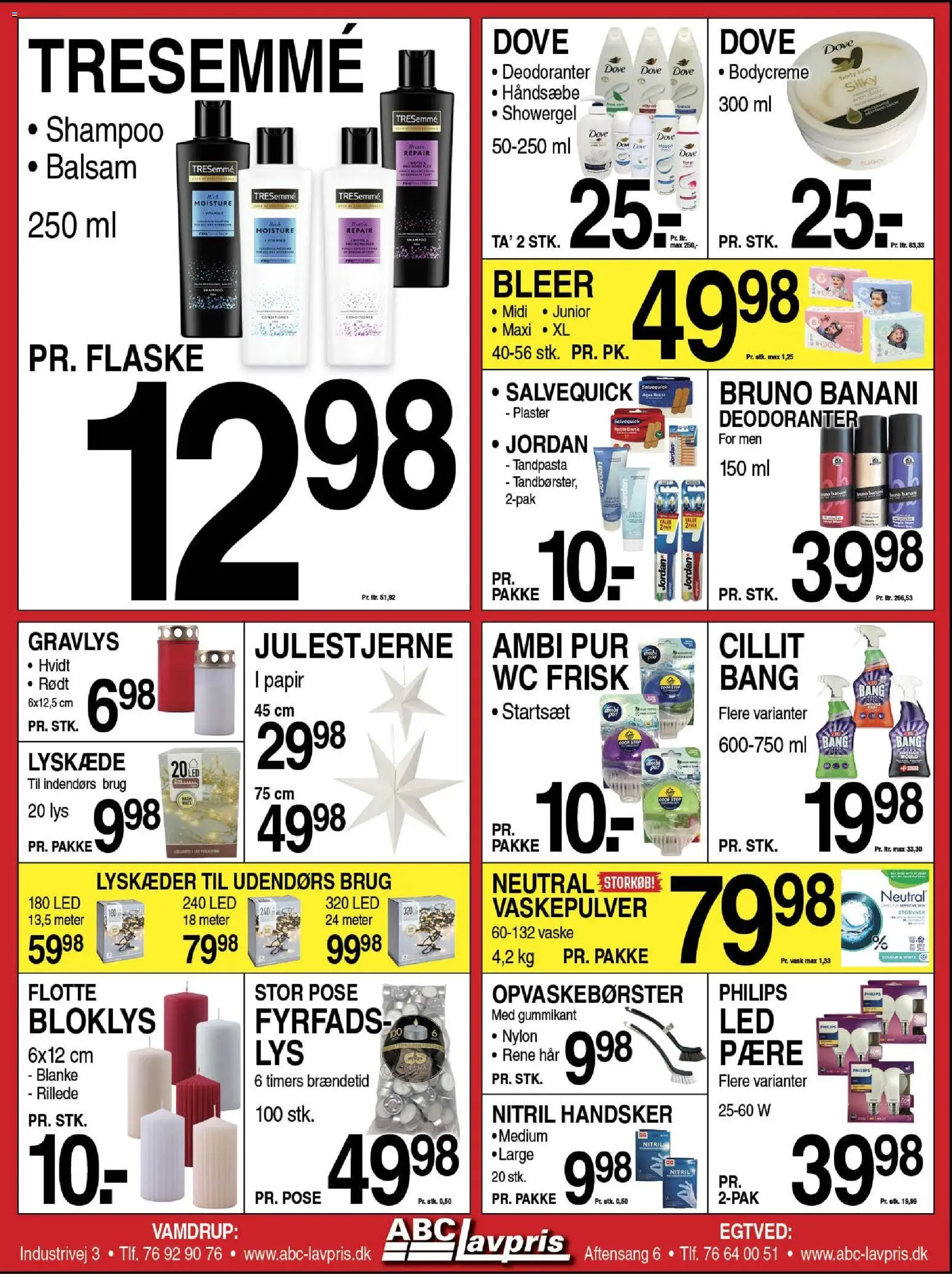 Abc Lavpris tilbudsavis – gyldig fra 19.11.2025 | Side: 8 | Produkter: Shampoo, Balsam, Tandpasta, Vaskepulver