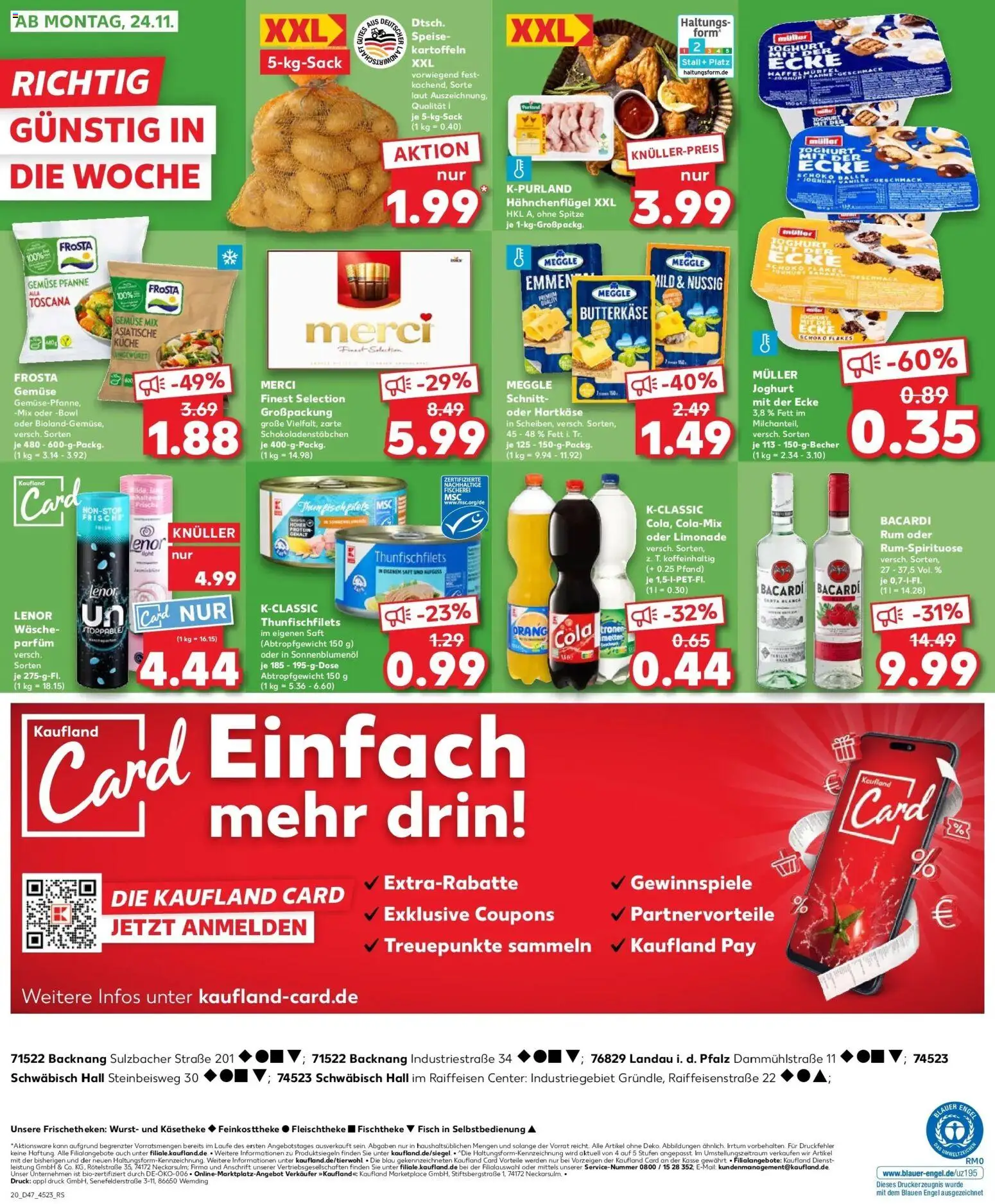 Kaufland prospekt Backnang	 – gültig ab 20.11.2025 | Seite: 20 | Produkte: Joghurt, Rum, Parfüm, Saft
