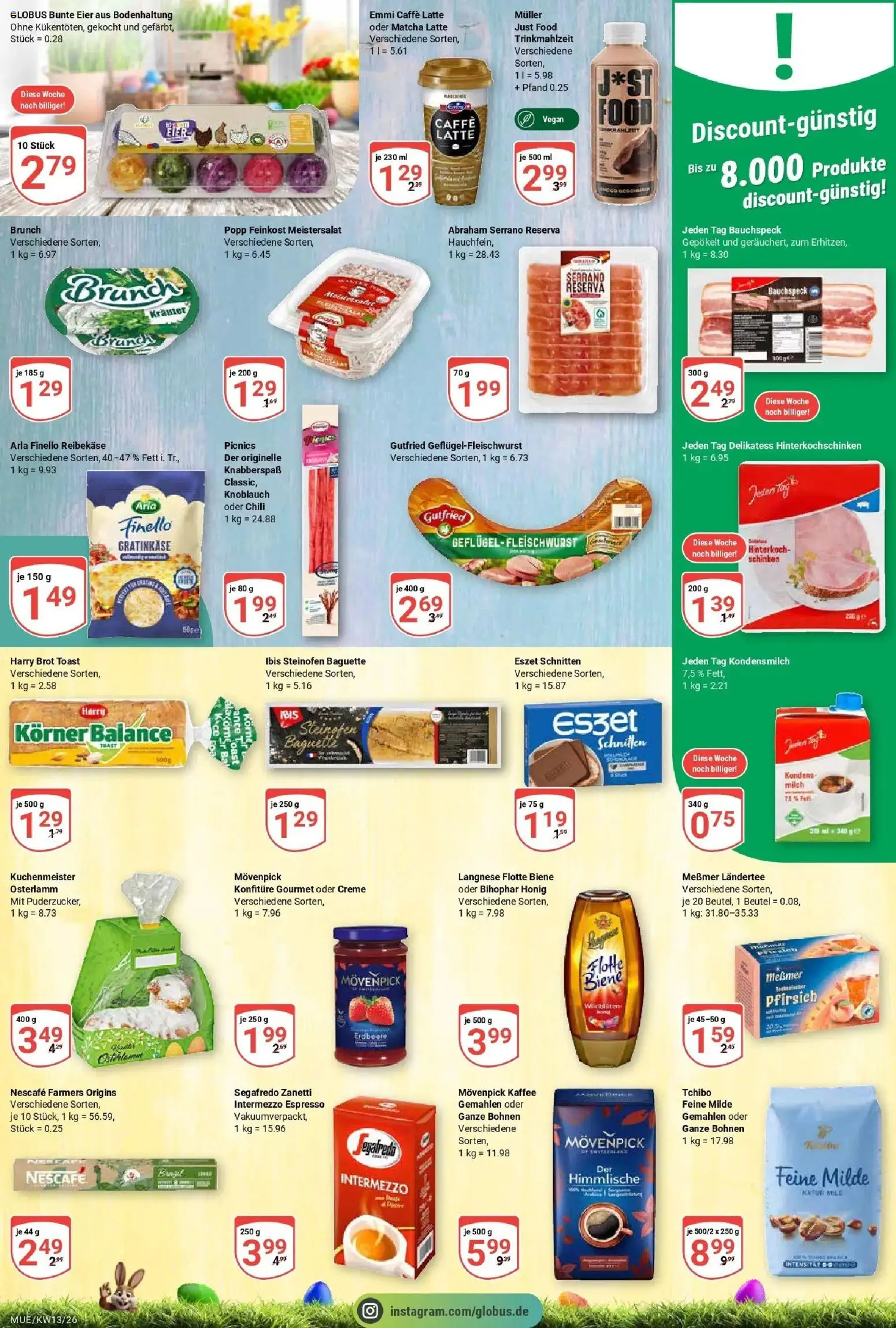 Globus prospekt Mühldorf	 – gültig ab 23.03.2026 | Seite: 12 | Produkte: Milch, Kaffee, Toast, Movenpick kaffee