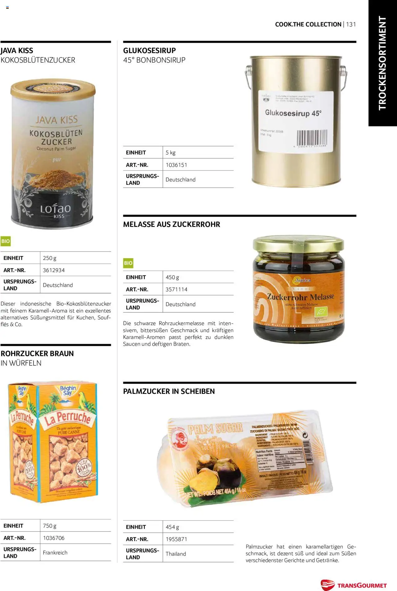 Transgourmet Cook Look-Book gültig ab 01.09.2023 | Seite: 131 | Produkte: Zucker