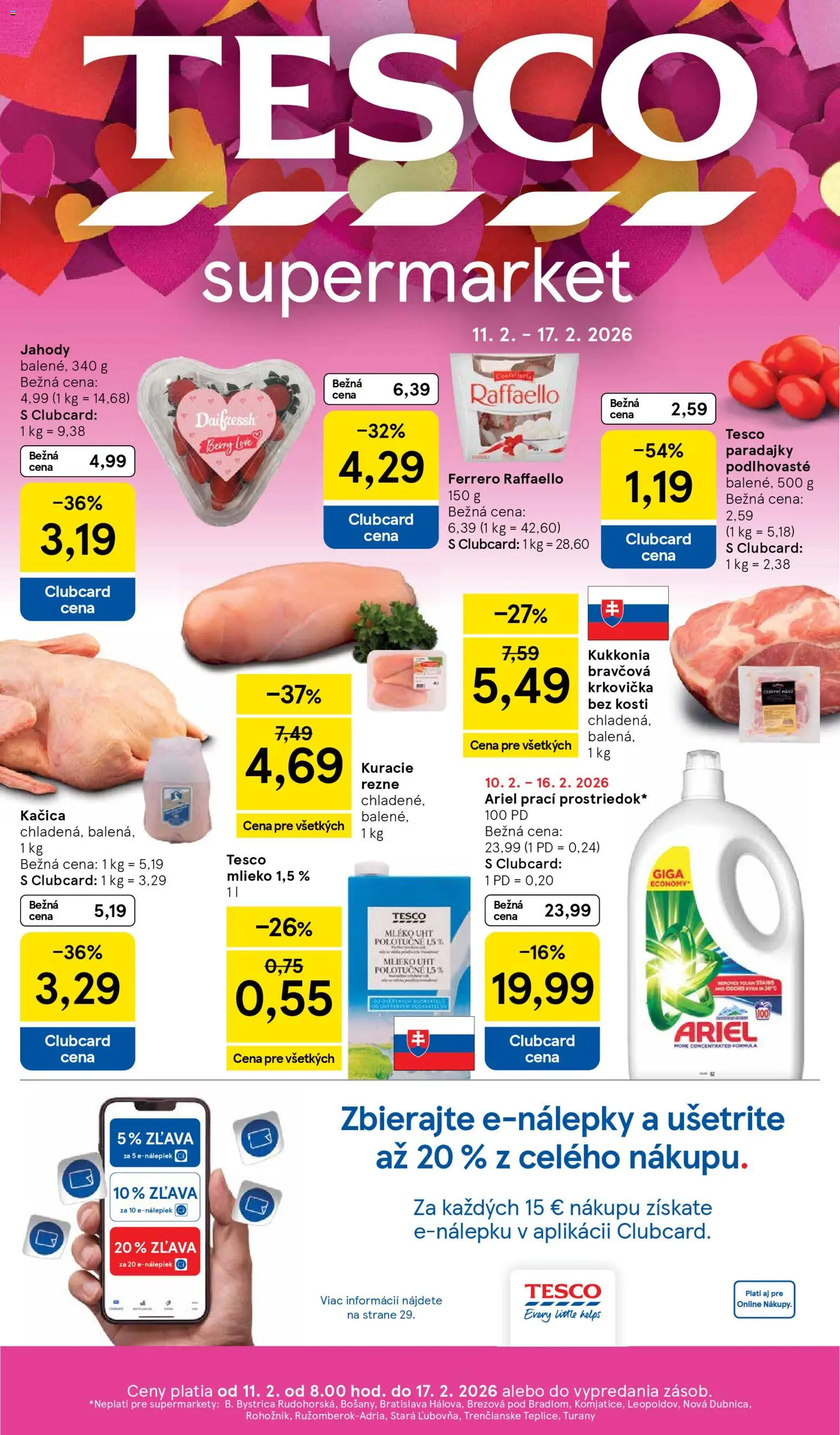 Nové Tesco akcie – leták je platný od 11.02.2026 | Strana: 1