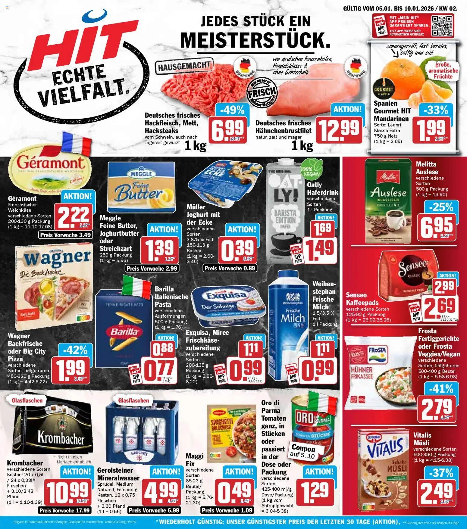 HIT Prospekt 	 – gültig ab 05.01.2026 | Seite: 1 | Produkte: Maggi, Milch, Pizza, Frischkase