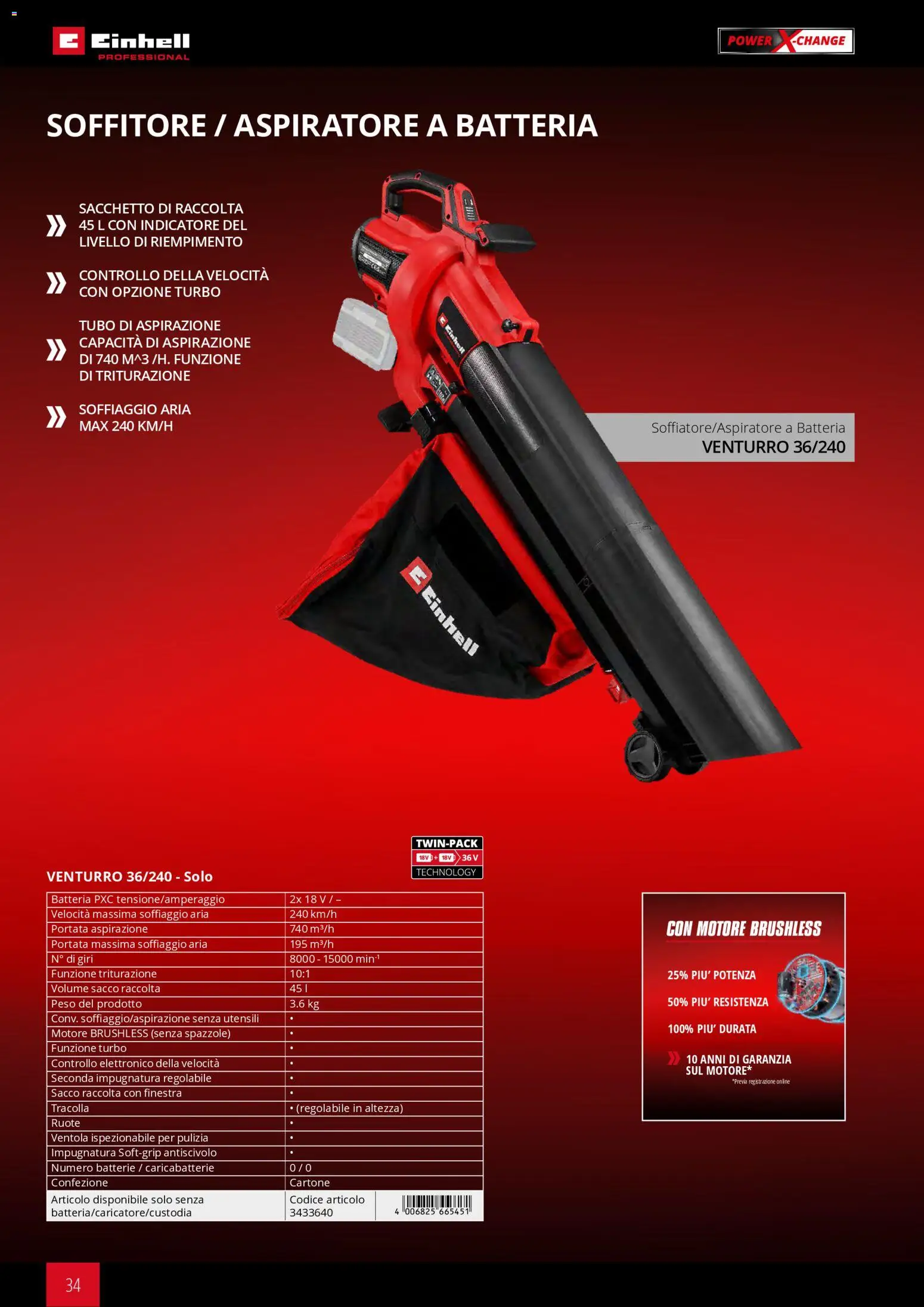 Volantino Einhell del 02.03.2026 | Pagina: 36 | Prodotti: Tubo, Batteria, Batterie, Caricabatterie