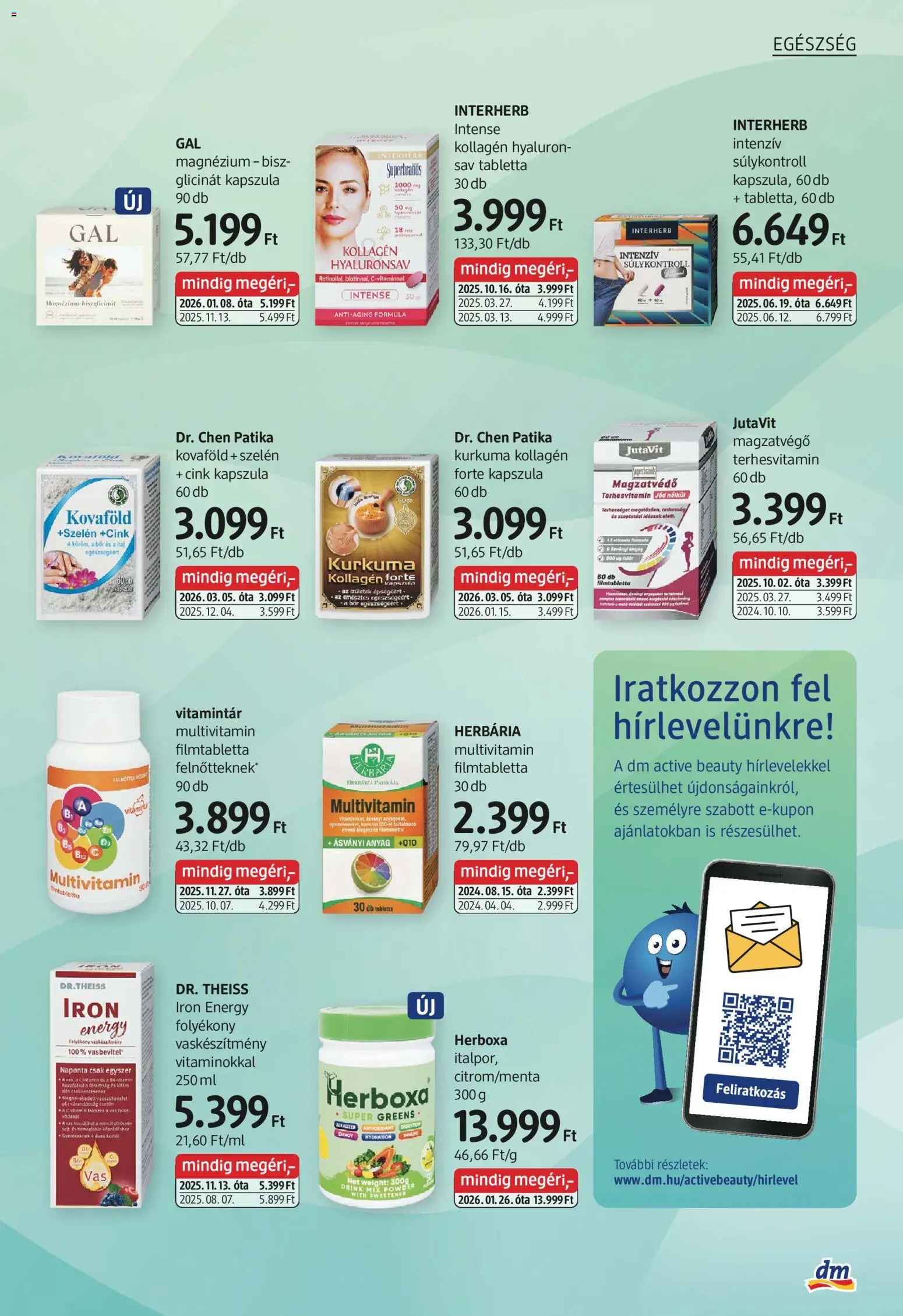 DM Drogerie Markt akciós ujság - amely érvényes a következő dátumtól: 05.03.2026 | Oldal: 19 | Termékek: Kollagén, Kurkuma, Bor, Hal