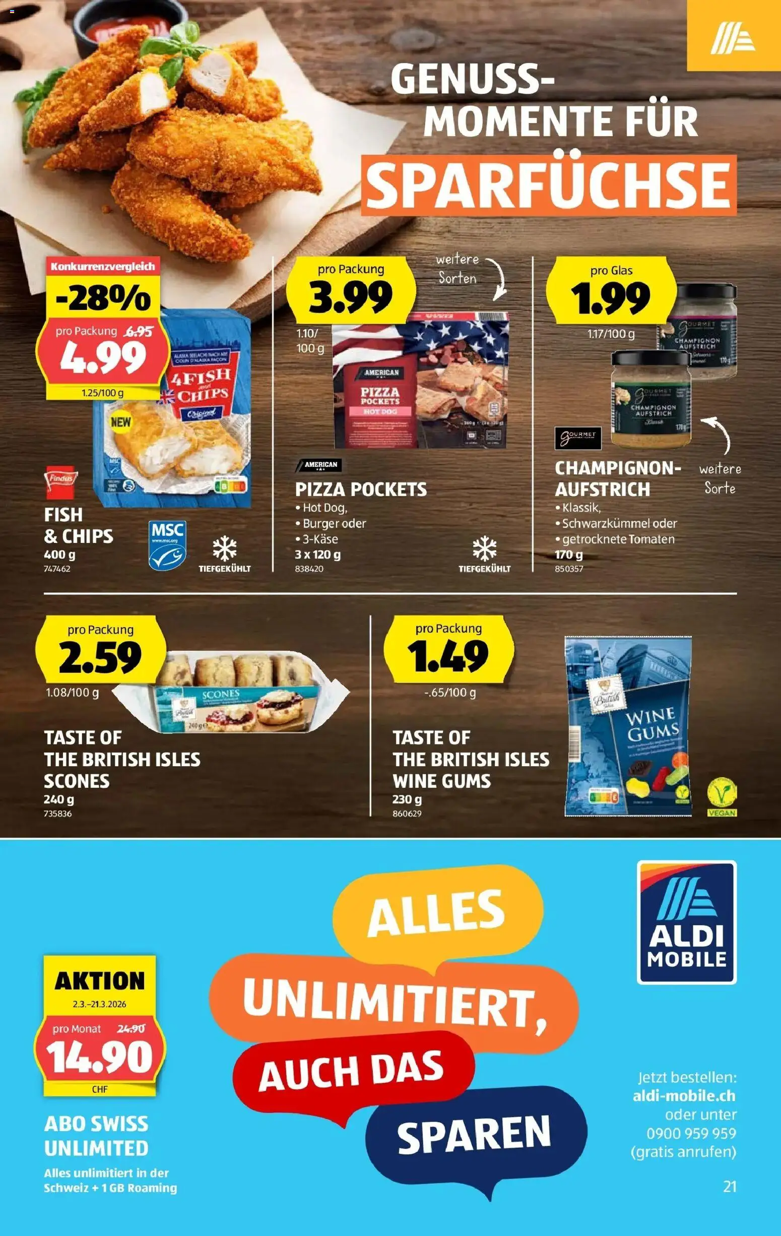 Aldi - Aldi Suisse: Wochenangebote – gültig ab 26.02.2026 | Seite: 21 | Produkte: Burger, Pizza, Tomaten, Chips