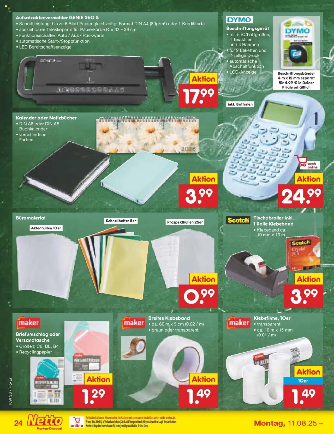 Netto Marken-Discount prospekt Erfurt	 - gültig ab dem 11.08.2025 | Seite: 40 | Produkte: Batterien