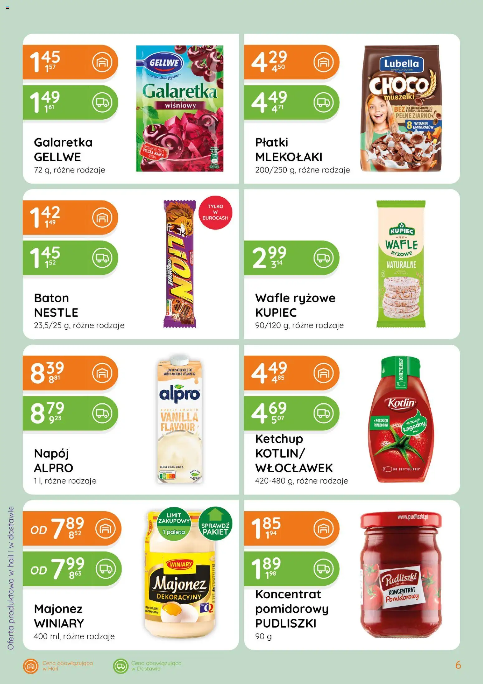Eurocash gazetka - Ofensywa Spożywcza od 02.04.2026 | Strona: 6 | Produkty: Galaretka, Ketchup, Wafle, Alpro