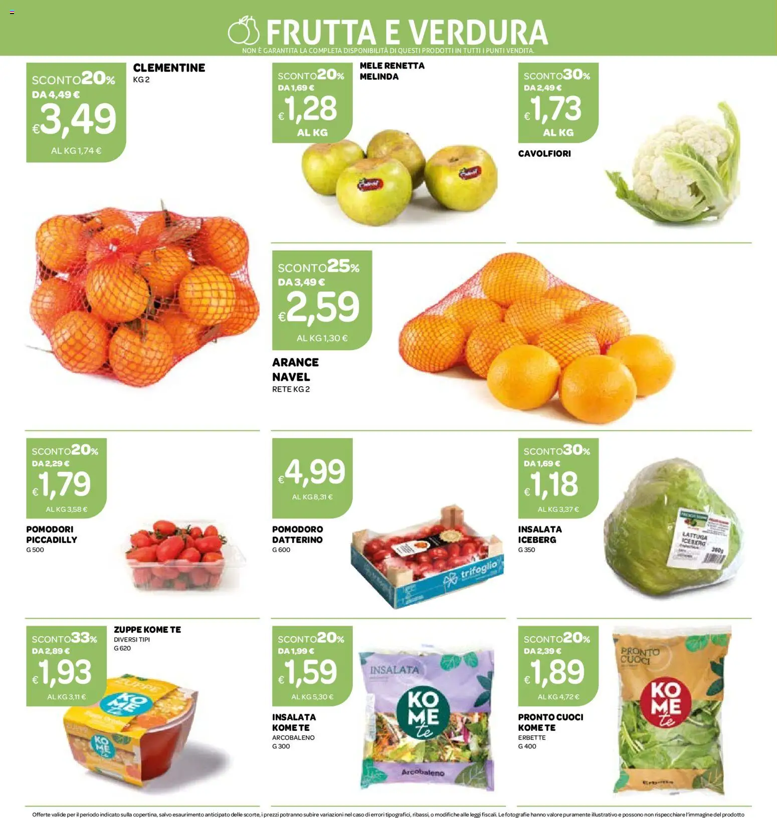 Volantino Ekom del 18.11.2025 | Pagina: 6 | Prodotti: Mele, Insalata, Pomodoro, Lattuga