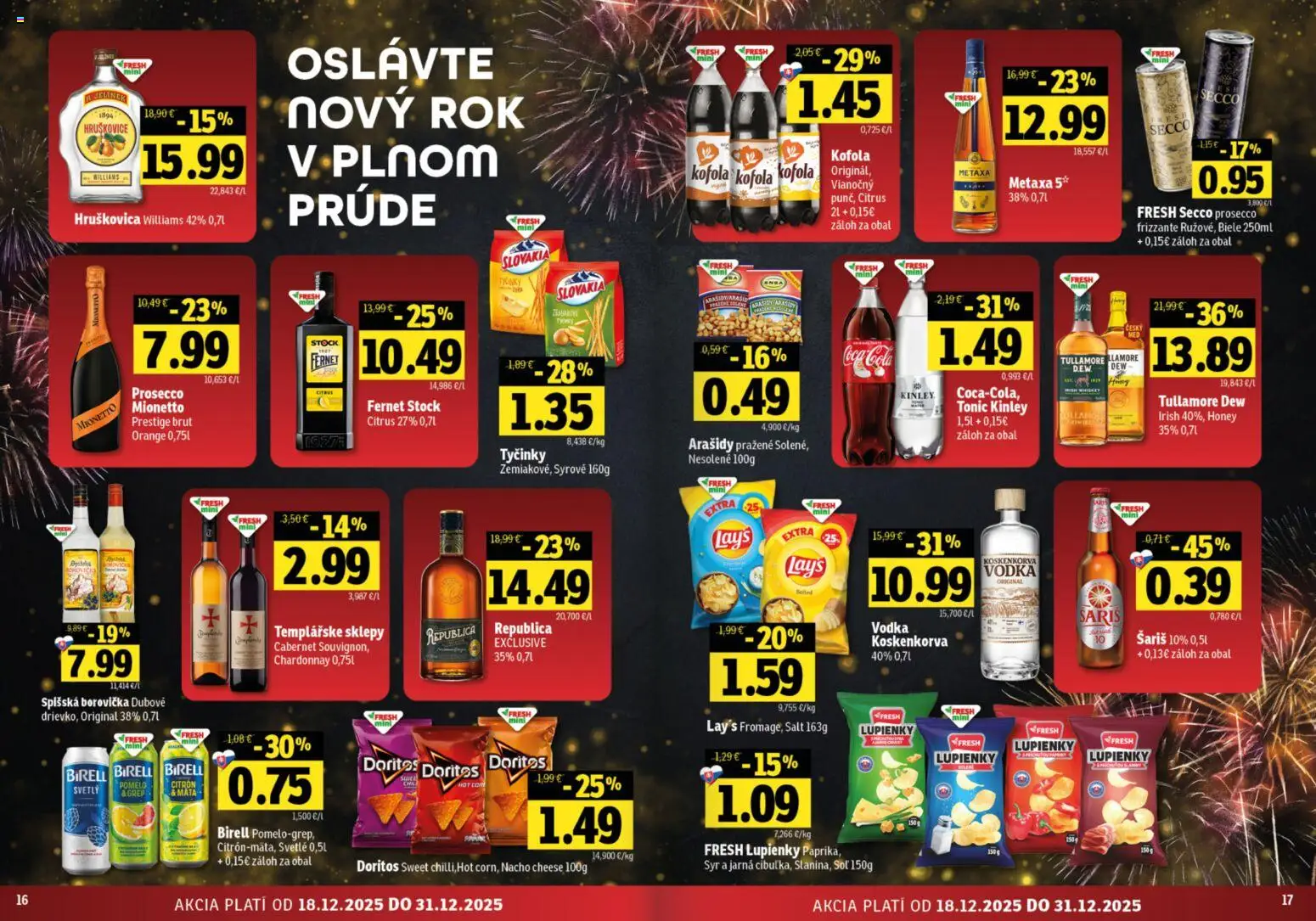 Nové Fresh akcie – leták je platný od 18.12.2025 | Strana: 8 | Produkty: Syr, Grep, Arašidy, Tullamore Dew