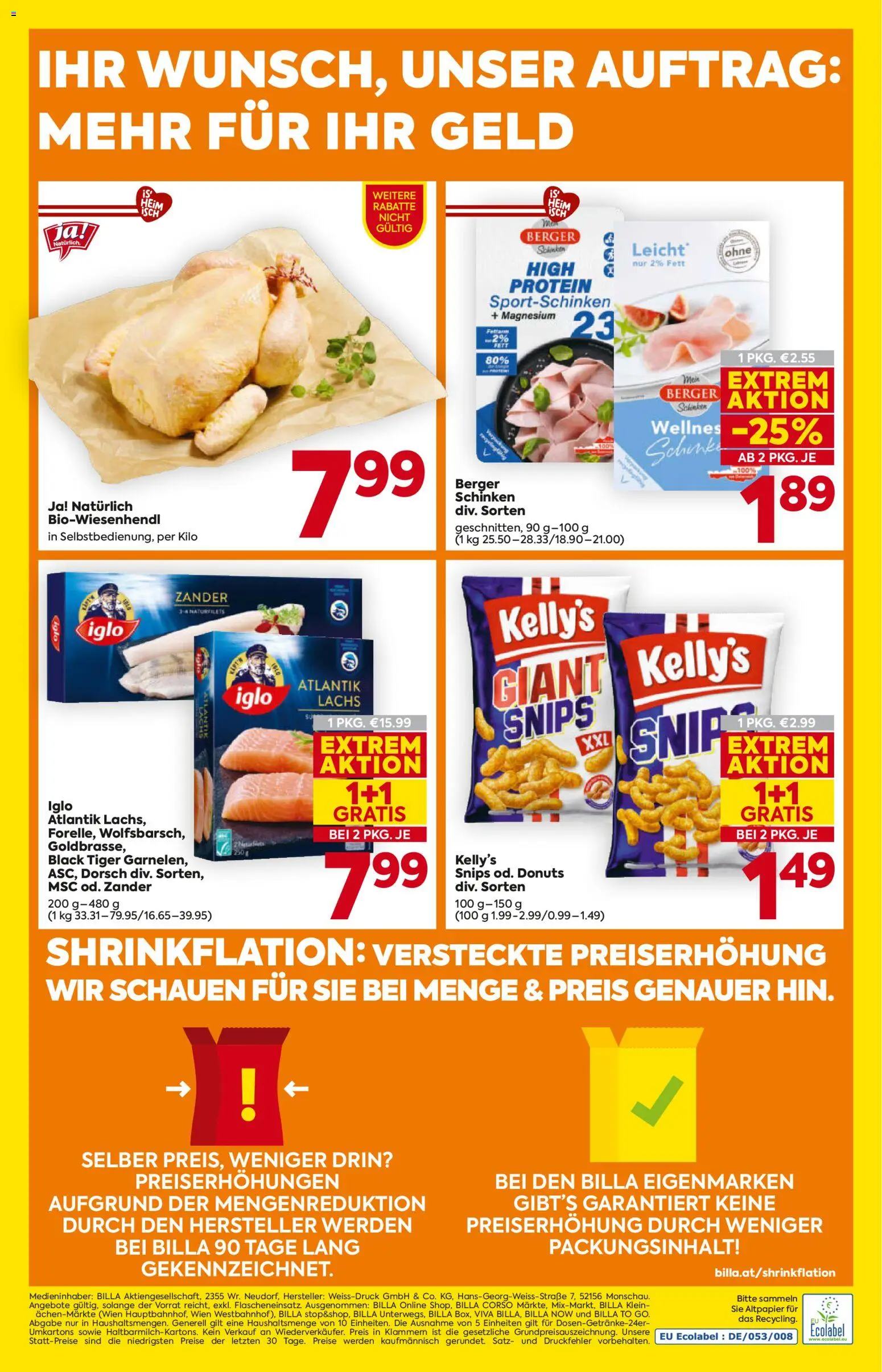Billa Flugblatt - Burgenland gültig ab 29.01.2026 | Seite: 20 | Produkte: Schinken
