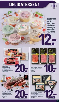 Taga spansk chorizo, salami eller serrano i skiver, spansk chorizo, salami eller serrano i skiver 60-80 g gyldig fra 14.02.2026 | Side: 5