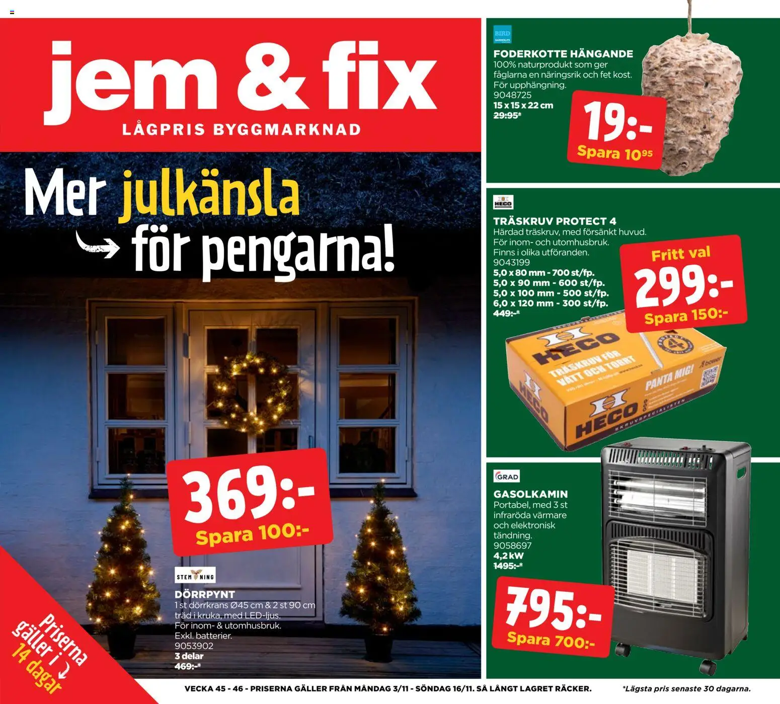 Jem & Fix reklamblad aktuell från 03.11.2025 | Sida: 1 | Produkter: Galler