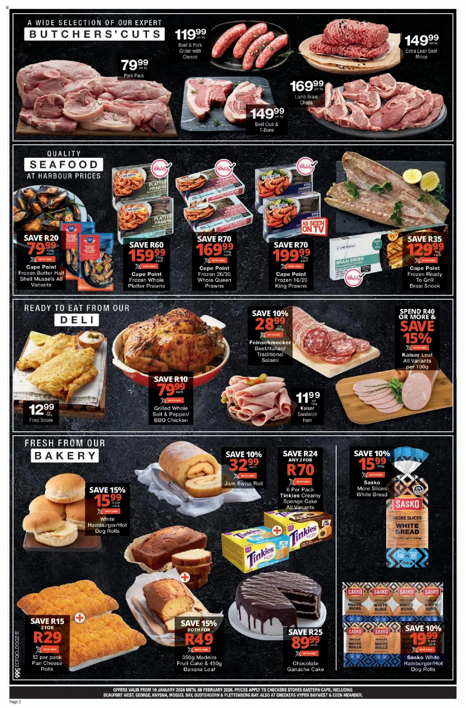 New Checkers catalogue – valid from 19.01.2026 | Page: 2 | Products: Jam, Platter, Grill, Pork