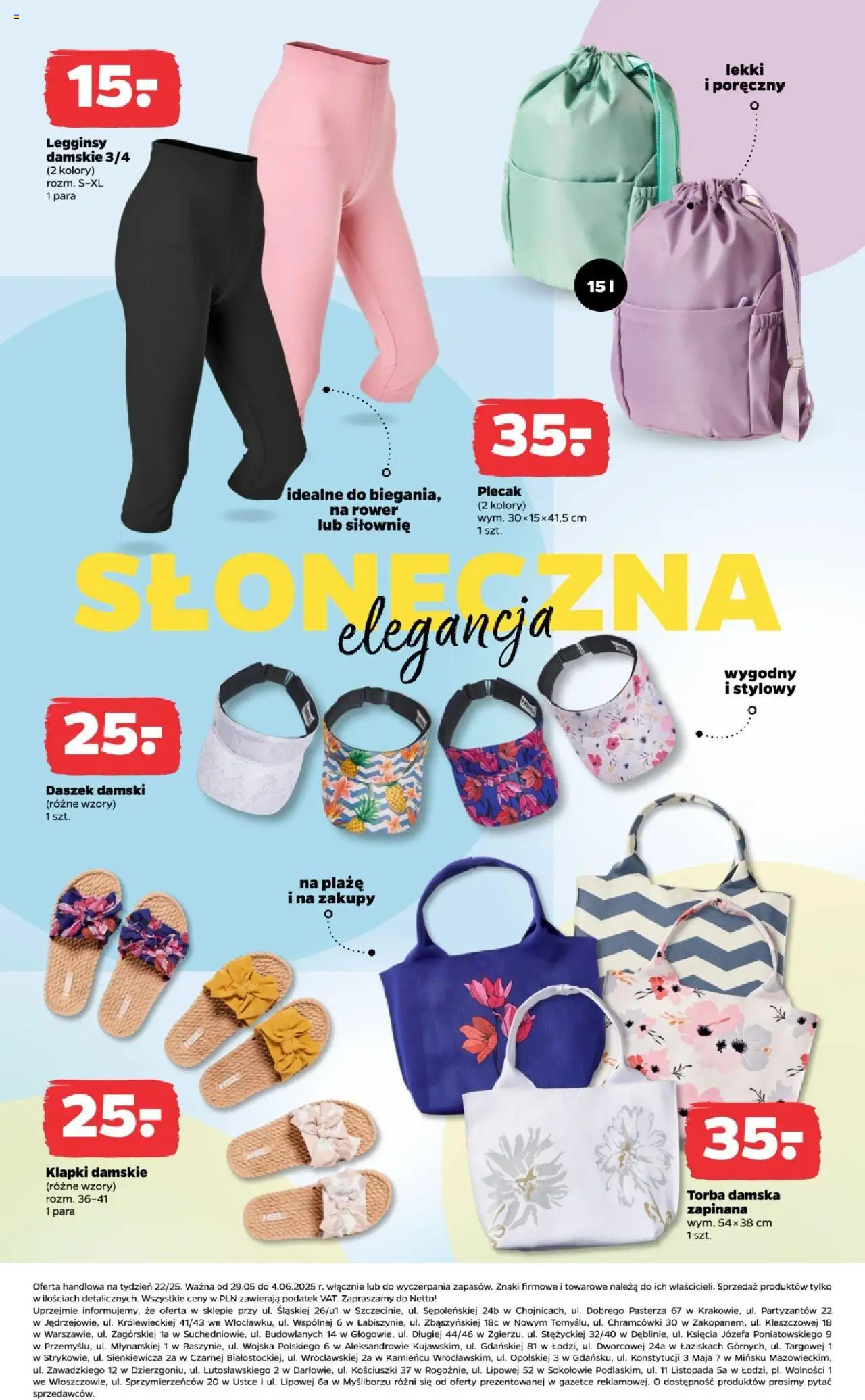 Netto gazetka - Non Food od 29.05.2025 | Strona: 9 | Produkty: Legginsy, Torba, Klapki damskie, Legginsy damskie