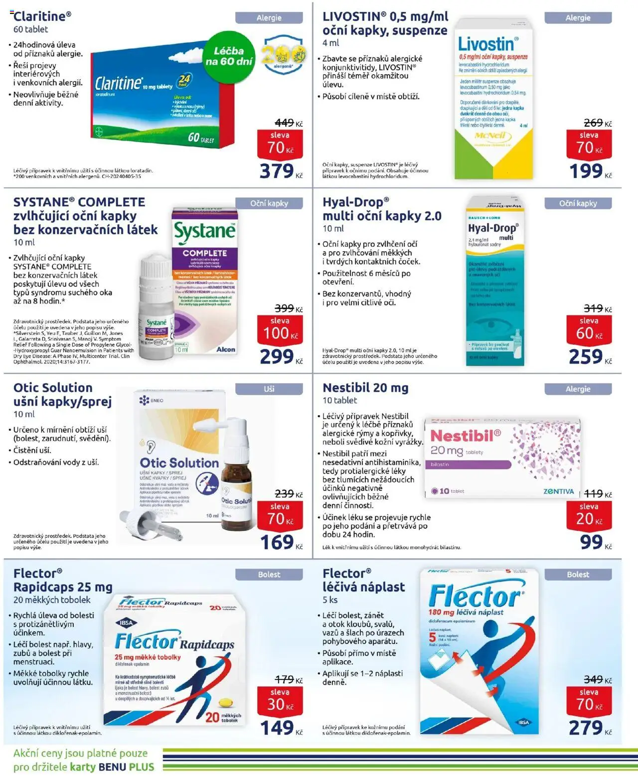 Benu leták od 01.06.2025 | Strana: 4 | Produkty: Oční kapky, Clin, Náplast, Tablet