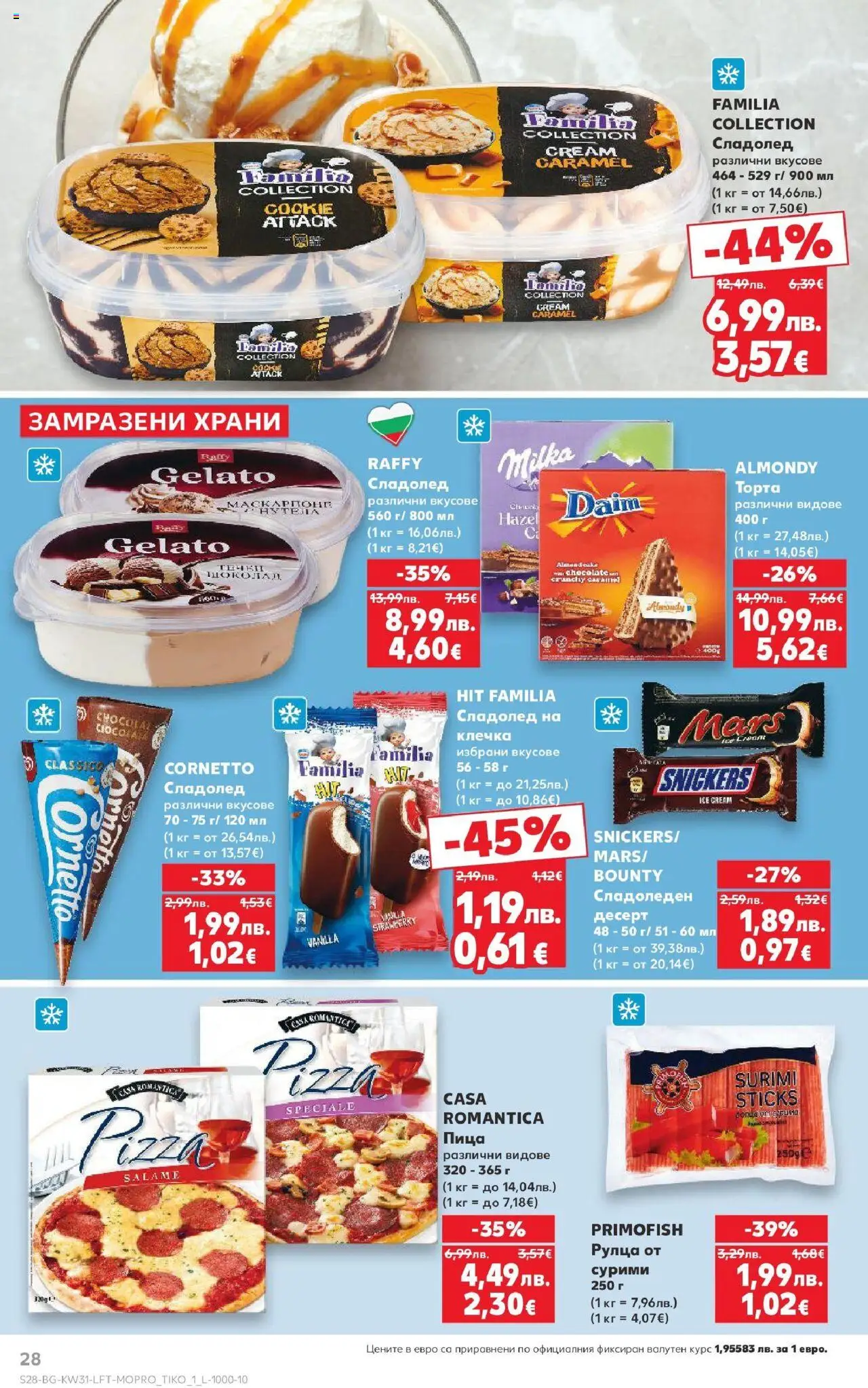  | Страница: 28 | Продукти: Шоколад, Пица, Сладолед, Торта