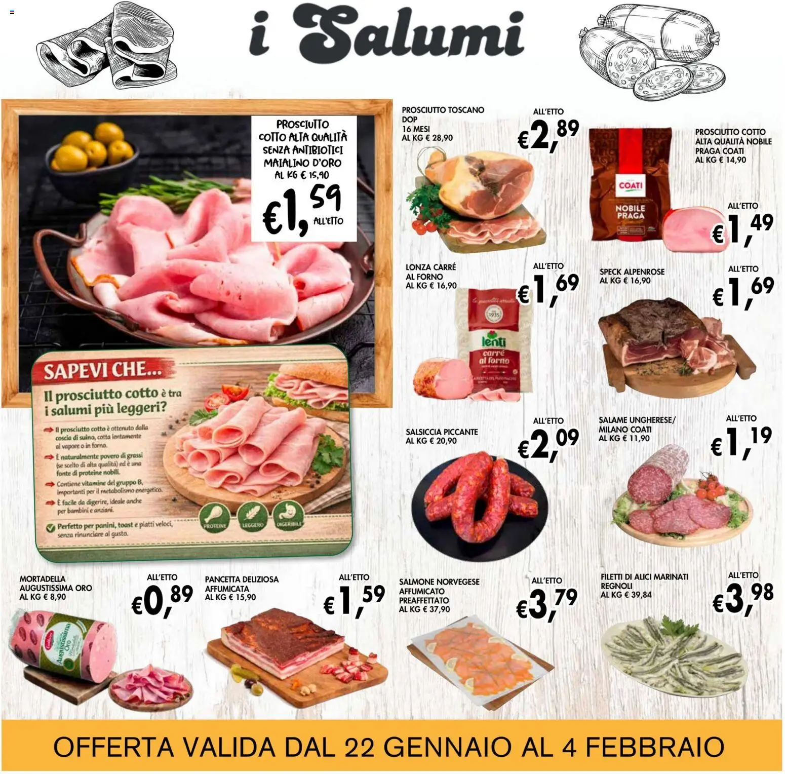 Volantino Coal del 22.01.2026 | Pagina: 9 | Prodotti: Speck, Salame, Prosciutto, Mortadella
