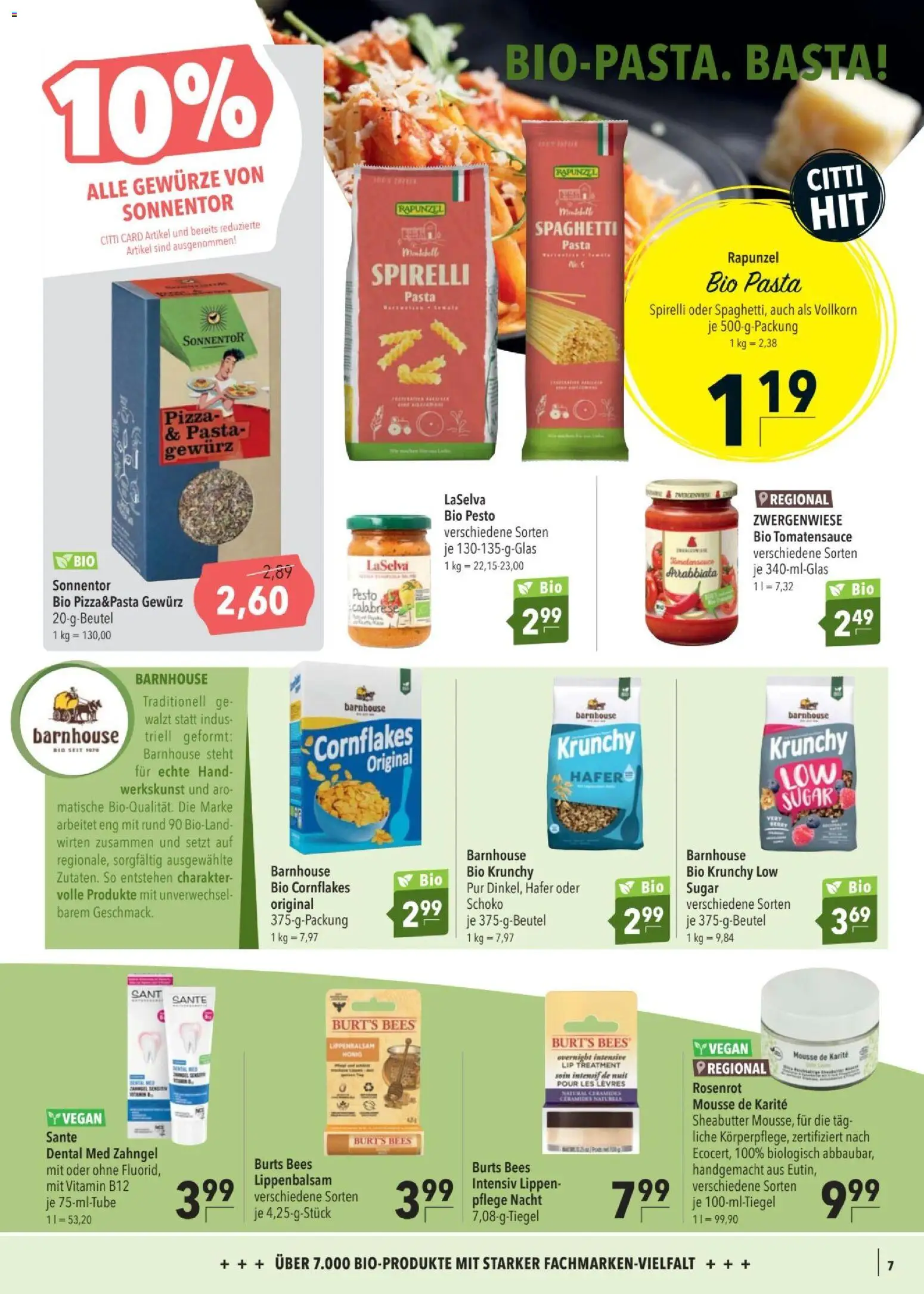 CITTI tilbudsavis – gyldig fra 25.02.2026 | Side: 7 | Produkter: Pizza, Spaghetti, Pesto, Cornflakes