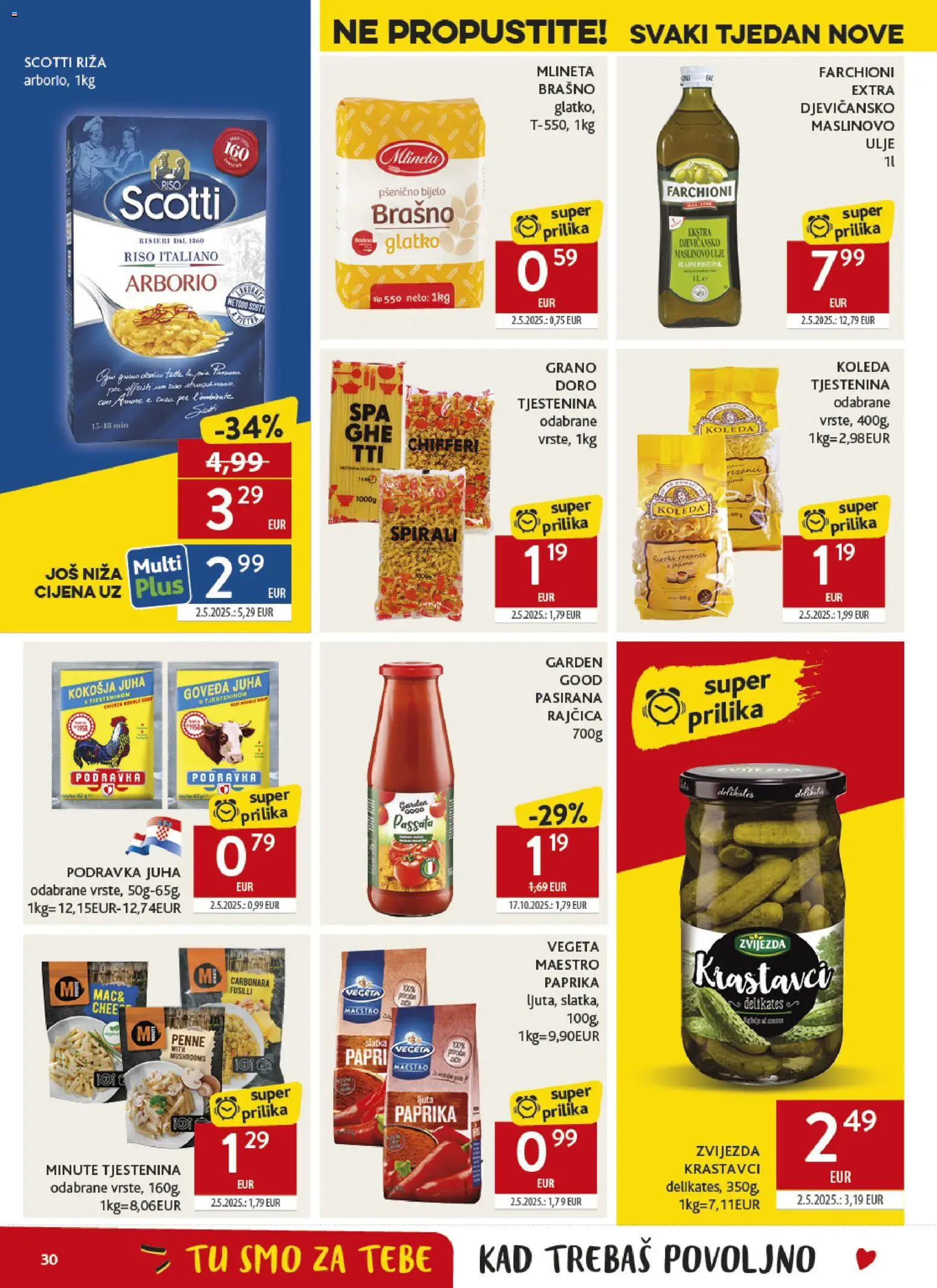 Konzum HR akciós ujság - amely érvényes a következő dátumtól: 11.03.2026 | Oldal: 30 | Termékek: Vegeta, Penne