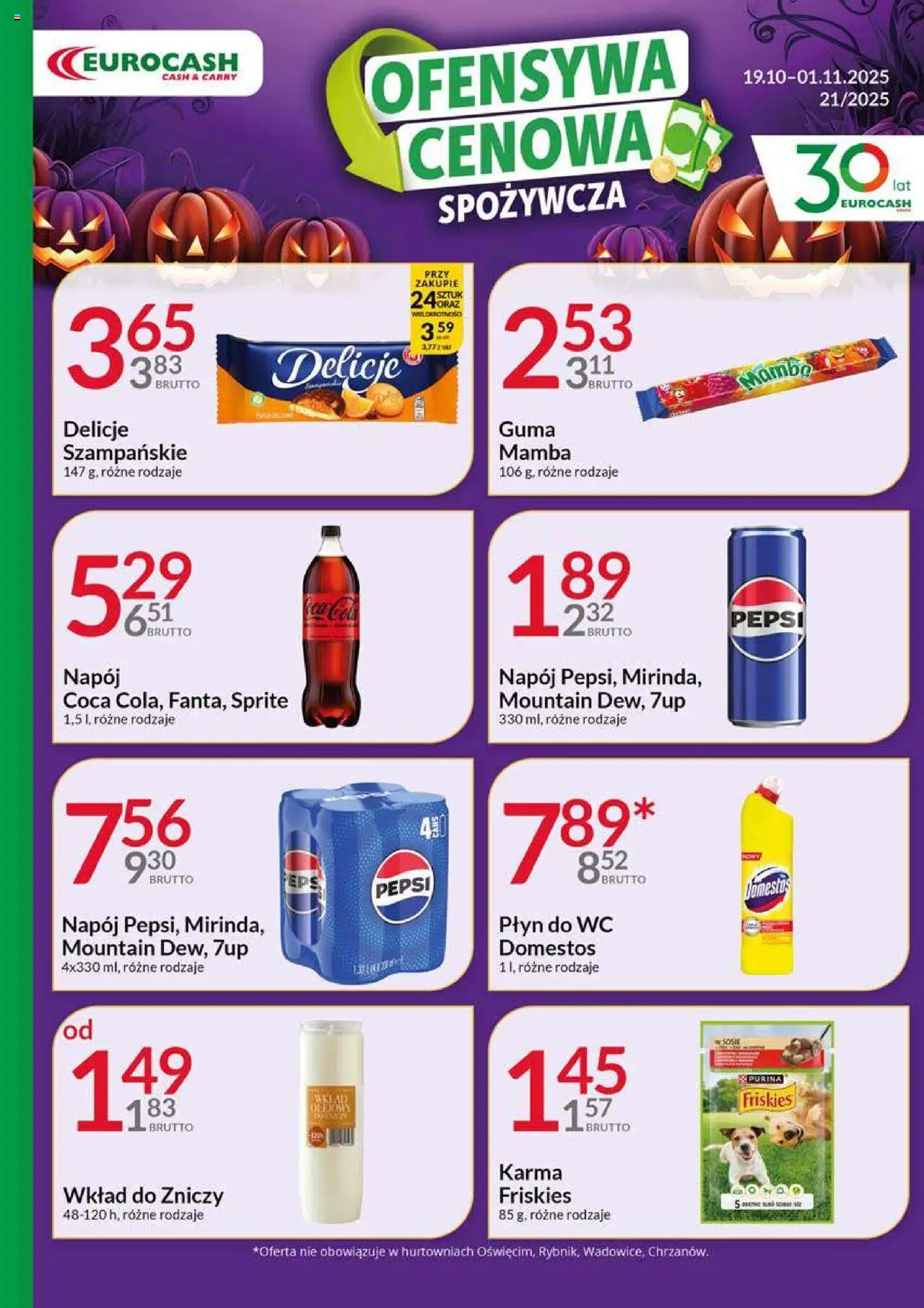 Eurocash Gazetka - Ofensywa Spożywcza od 19.10.2025 | Strona: 2 | Produkty: Pepsi, Sprite, Domestos