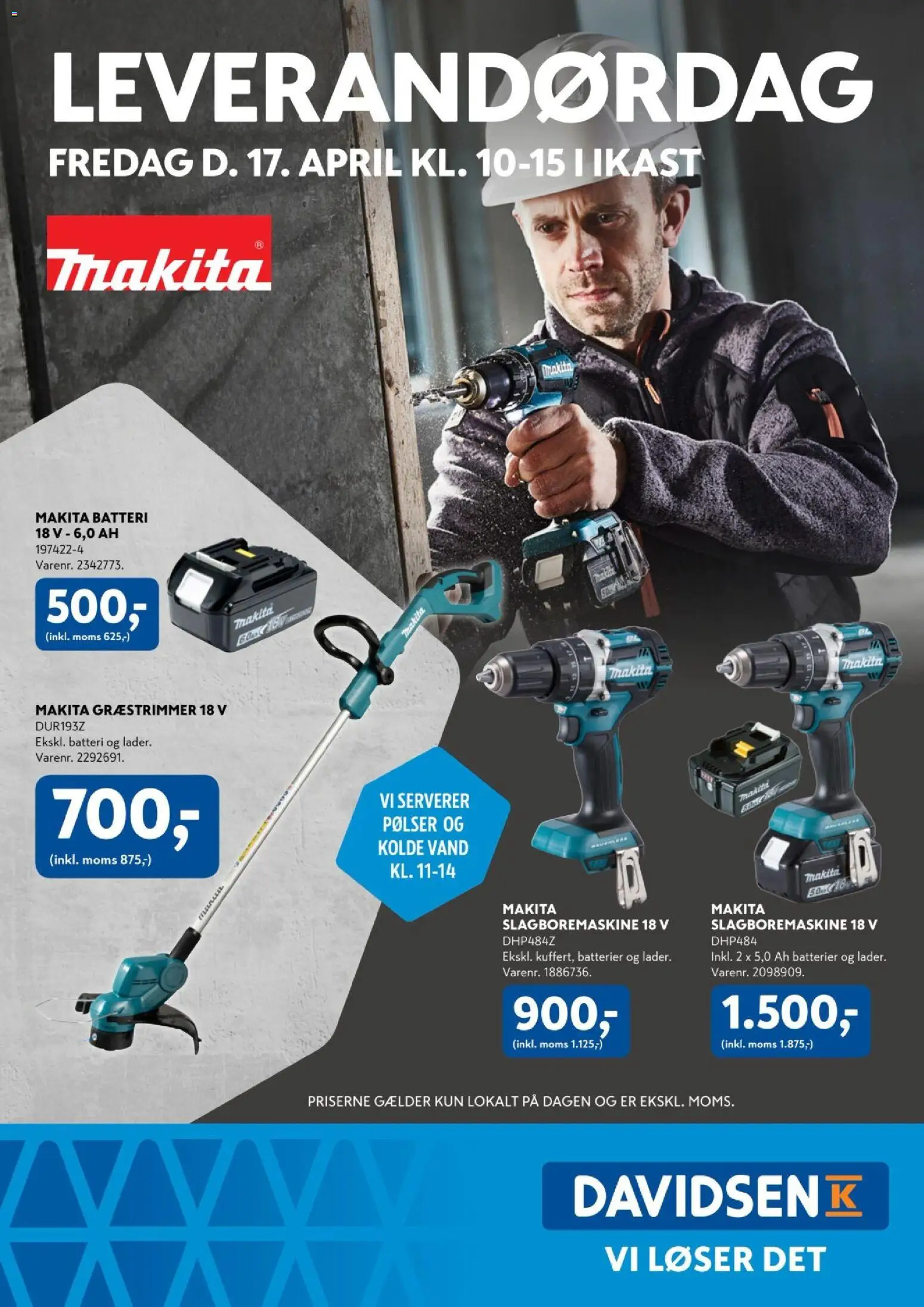 Davidsen tilbudsavis – gyldig fra 17.04.2026 | Side: 1 | Produkter: Pølser, Batterier, Batteri