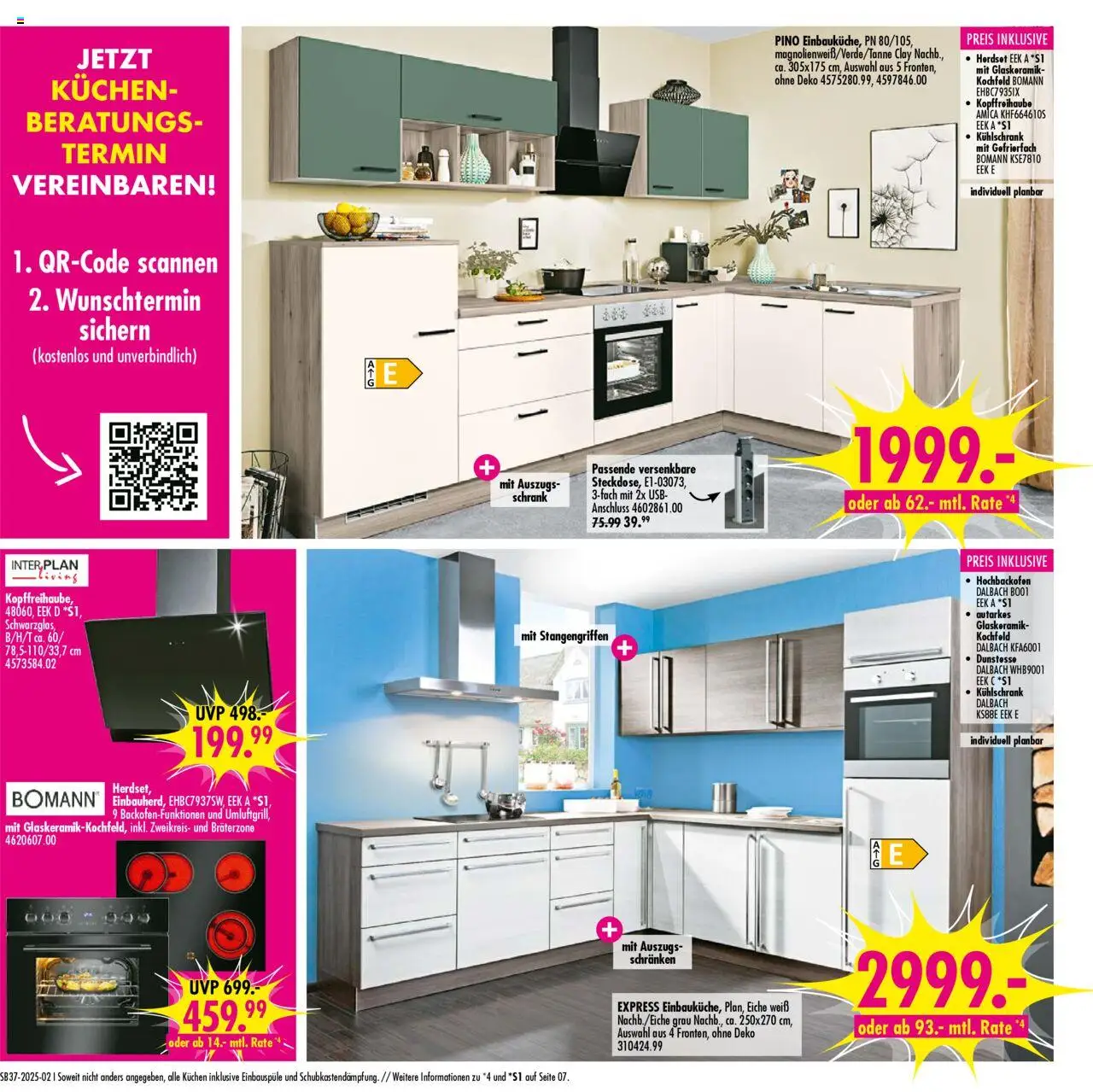 SB Möbel Boss Prospekt 	 – gültig ab 06.09.2025 | Seite: 2 | Produkte: Schrank, Kühlschrank, Kochfeld, Kuchen