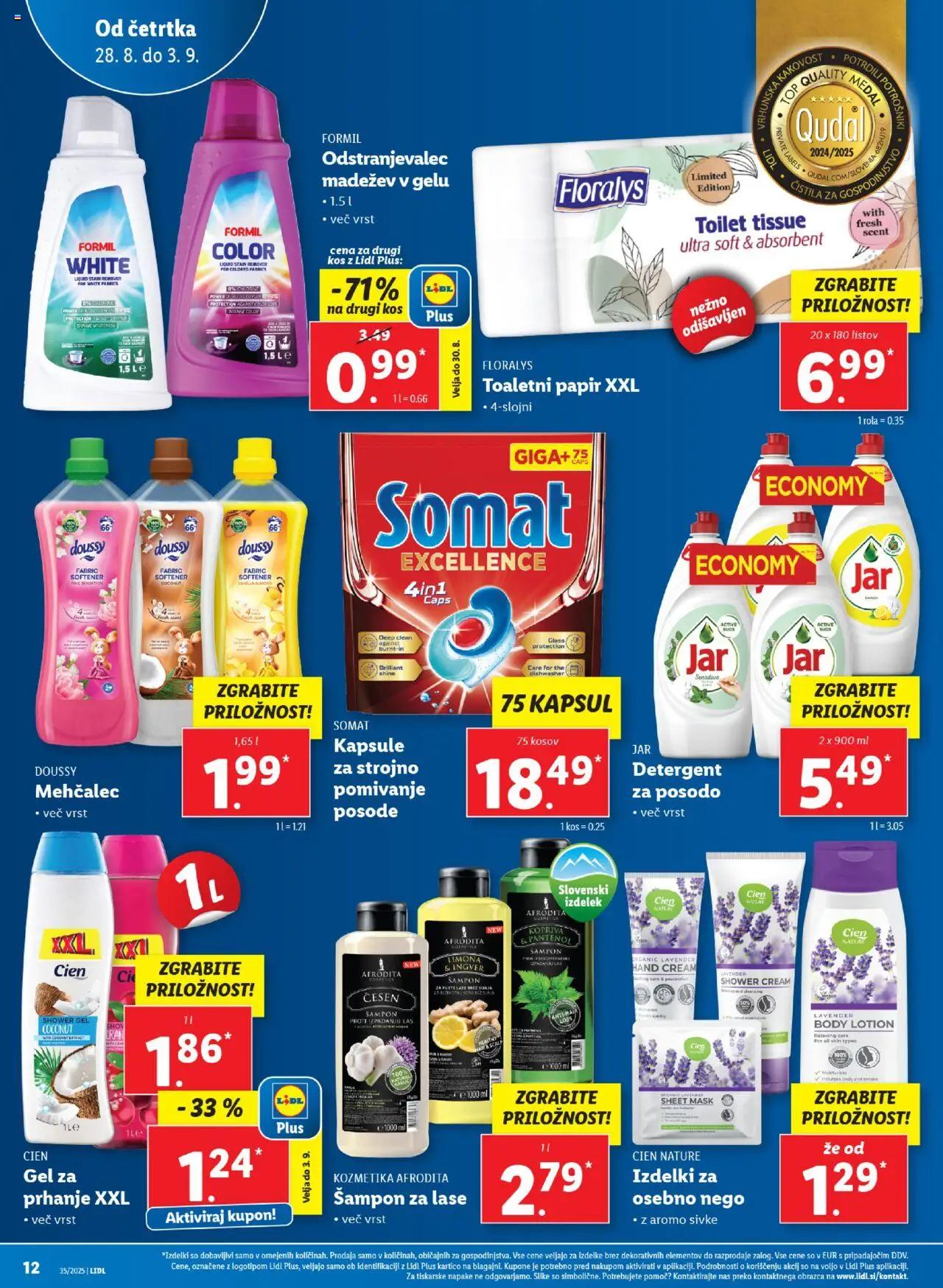 Lidl katalog │ velja od 28.08.2025 | Stran: 30 | Izdelki: Mehčalec, Kos, Detergent, Limona