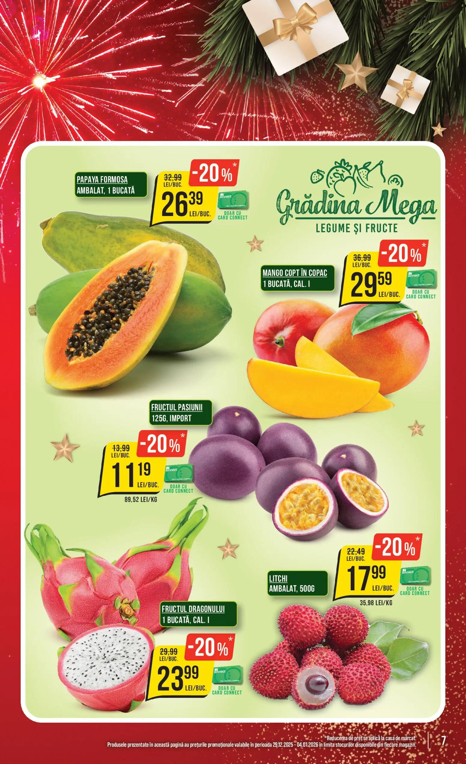 Noul catalog Mega Image – valabil de la 29.12.2025 | Pagină: 7 | Produse: Boncuklu Oyuncakları, Legume, Fructe, Mango