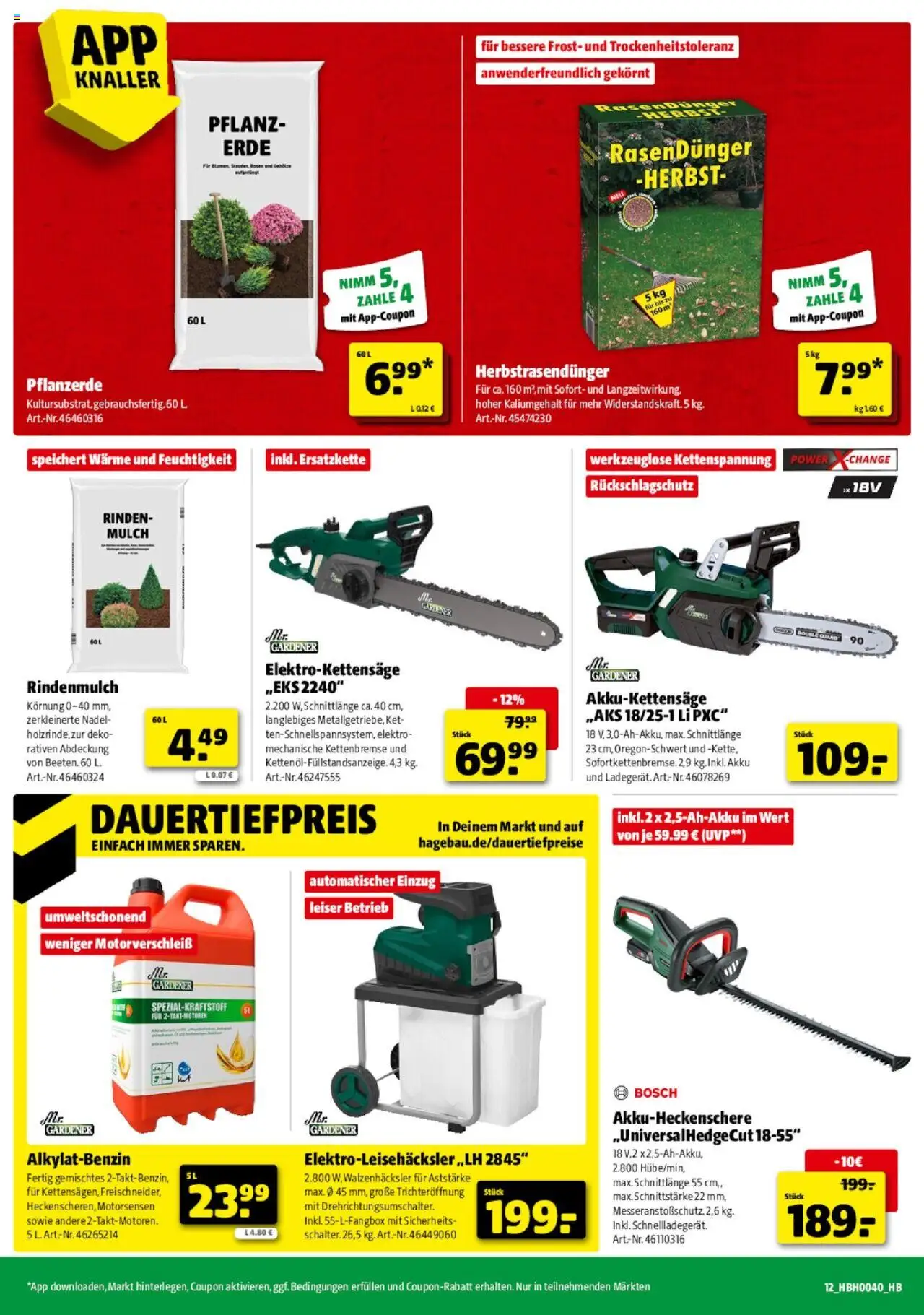Hagebau Prospekt Nürtingen – gültig ab 27.09.2025 | Seite: 16 | Produkte: Bosch, Rindenmulch, Pflanzerde
