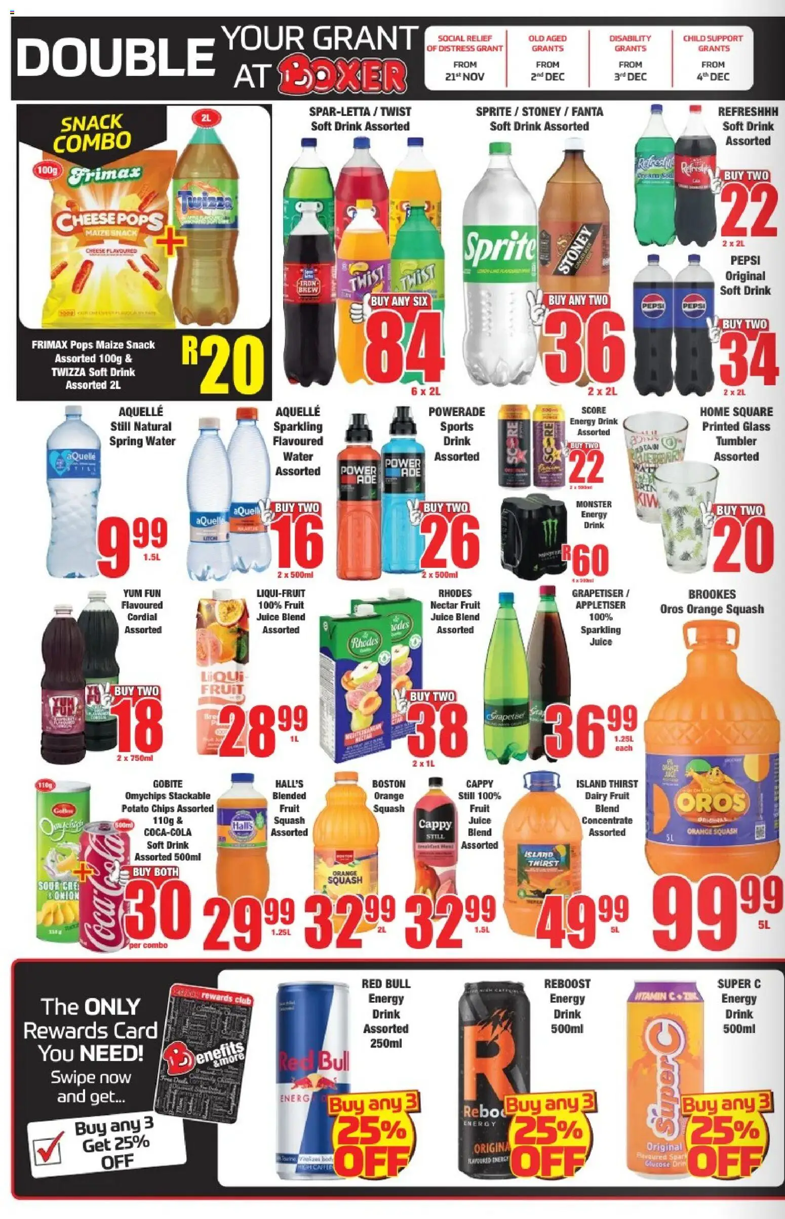 New Boxer catalogue – valid from 04.12.2025 | Page: 6 | Products: Cheese, Sprite, Water, Fruit