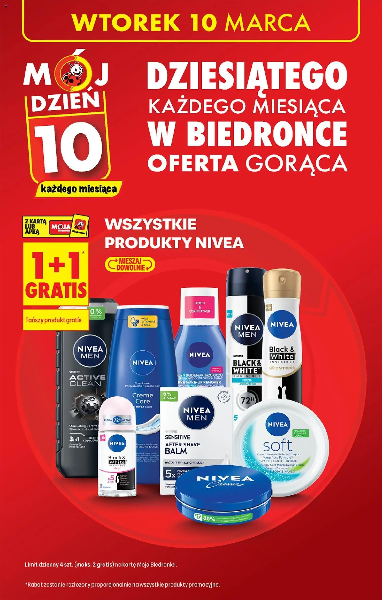 Biedronka Polsko leták od 09.03.2026 | Strana: 7 | Produkty: Nivea, Makeup, Krém, Body