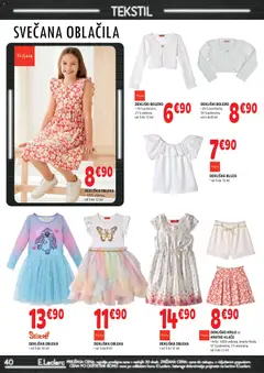 E.leclerc katalog akcije – veljaven od 25.03.2026 | Stran: 40 | Izdelki: Oblacila, Bluza, Kratke hlace, Obleka