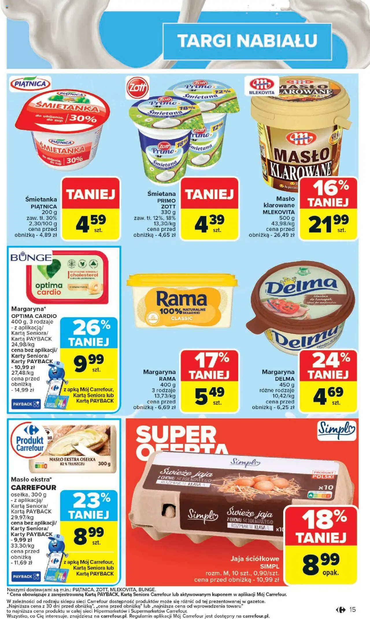 Carrefour Gazetka od 20.10.2025 | Strona: 17 | Produkty: Karta, Masło ekstra osełka, Osełka, Margaryna