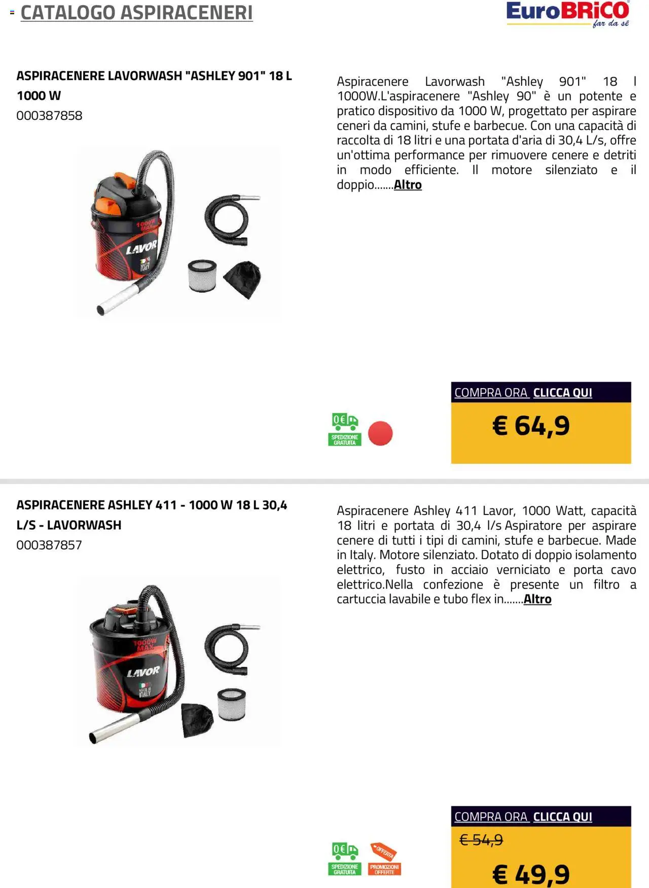 Volantino Eurobrico del 23.07.2025 | Pagina: 6 | Prodotti: Tubo, Aspiracenere, Cavo