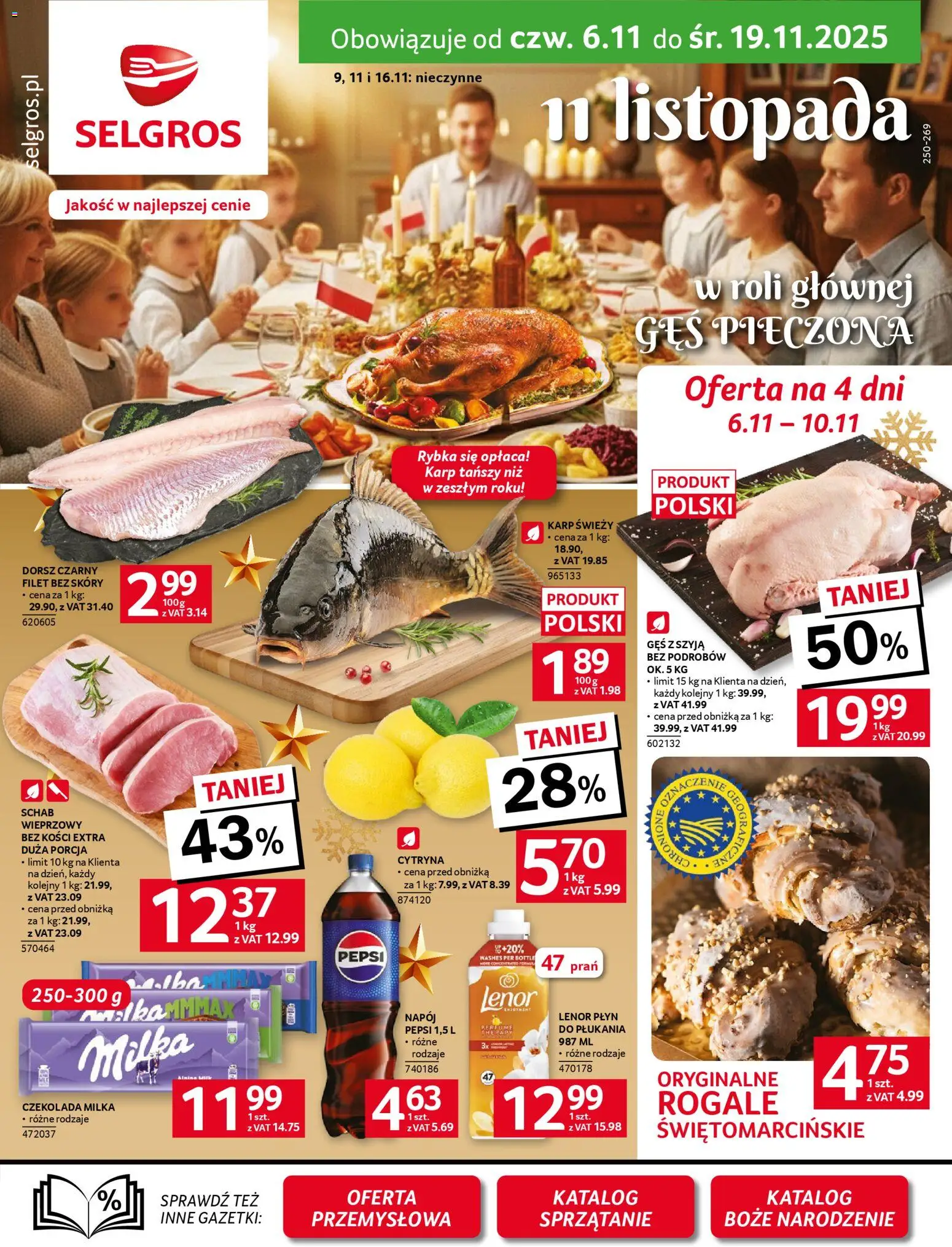 Selgros cash&carry Gazetka od 06.11.2025 | Strona: 1 | Produkty: Cytryna, Schab, Karp, Dorsz