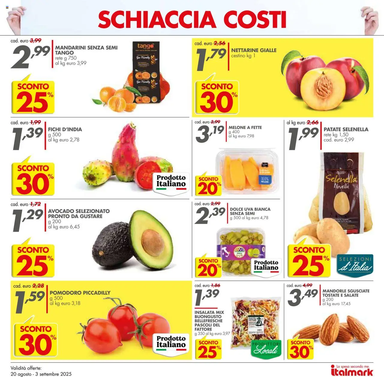 Volantino Italmark del 20.08.2025 | Pagina: 17 | Prodotti: Insalata, Avocado, Pomodoro, Cestino