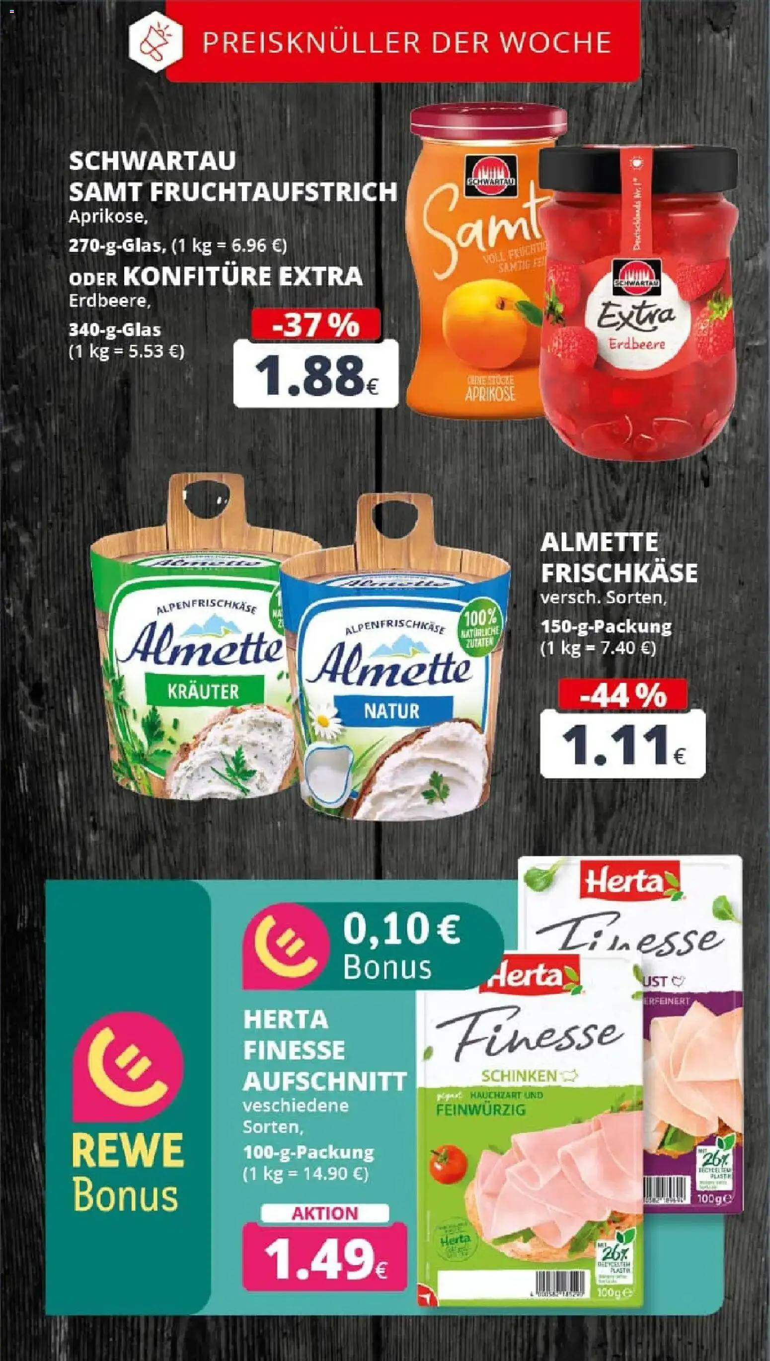 Rewe prospekt Bergheim	 – gültig ab 23.11.2025 | Seite: 2 | Produkte: Almette, Schwartau samt, Schinken, Frischkase