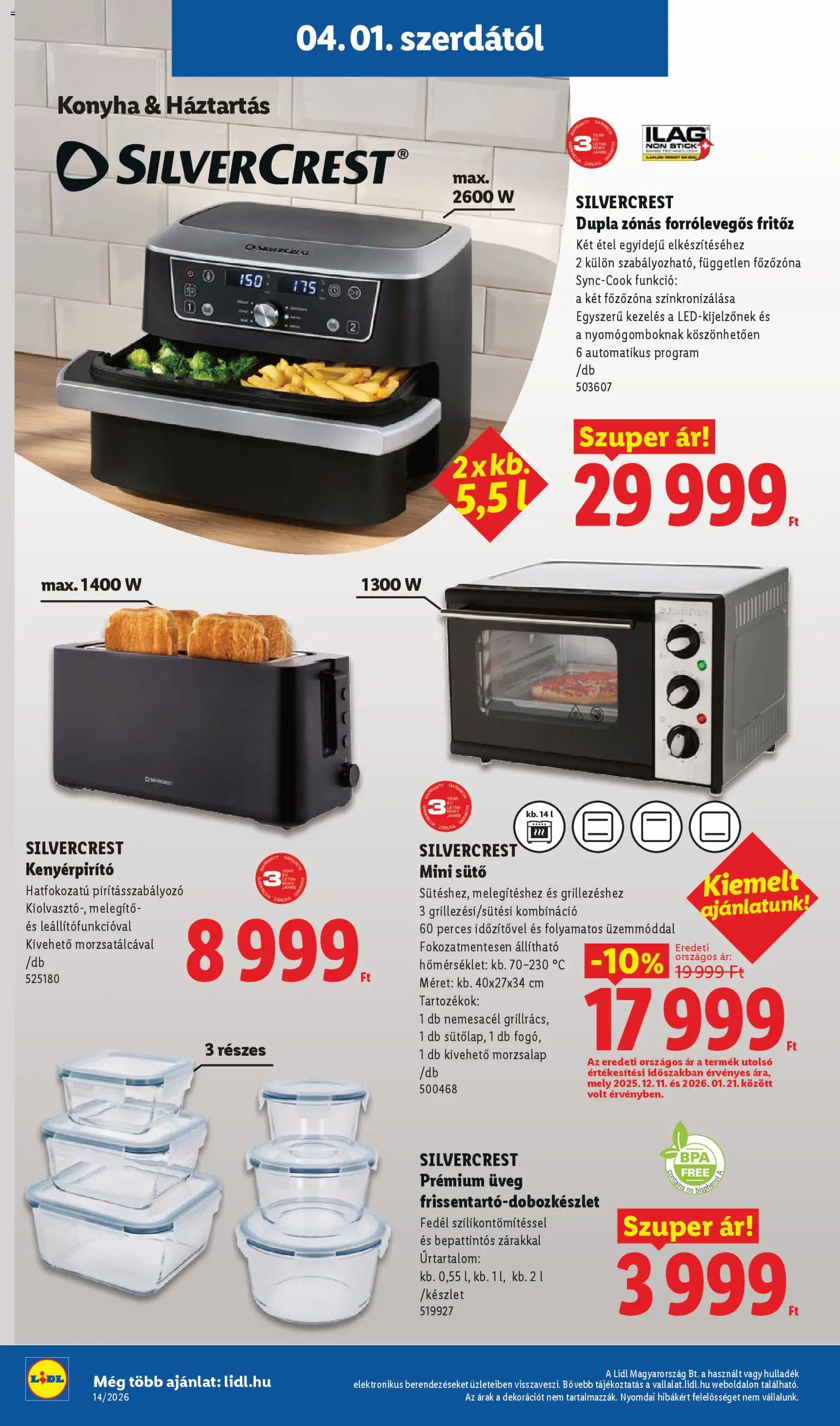 Lidl akciós ujság - amely érvényes a következő dátumtól: 01.04.2026 | Oldal: 4